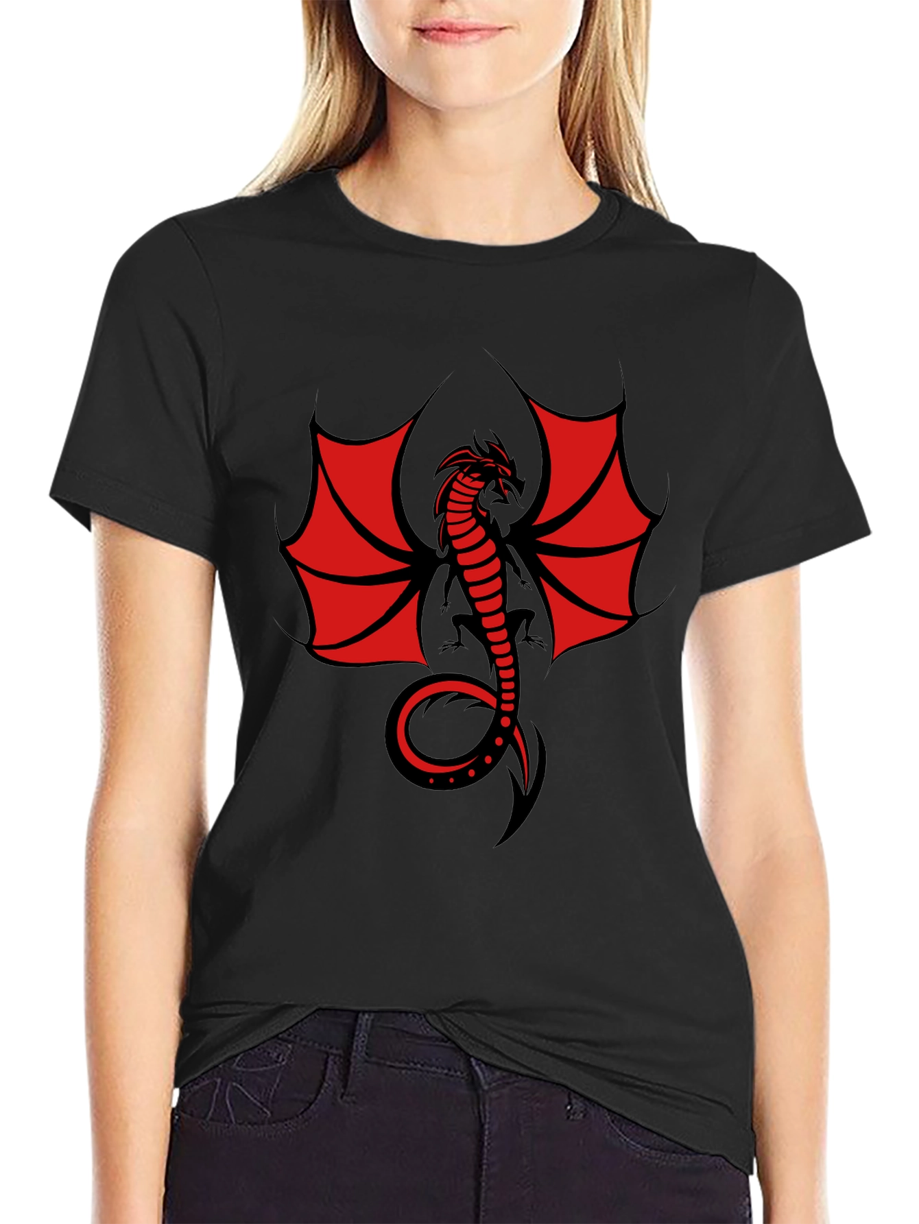 Dragon Graphic T-Shirt - Men's Black Tee - 2