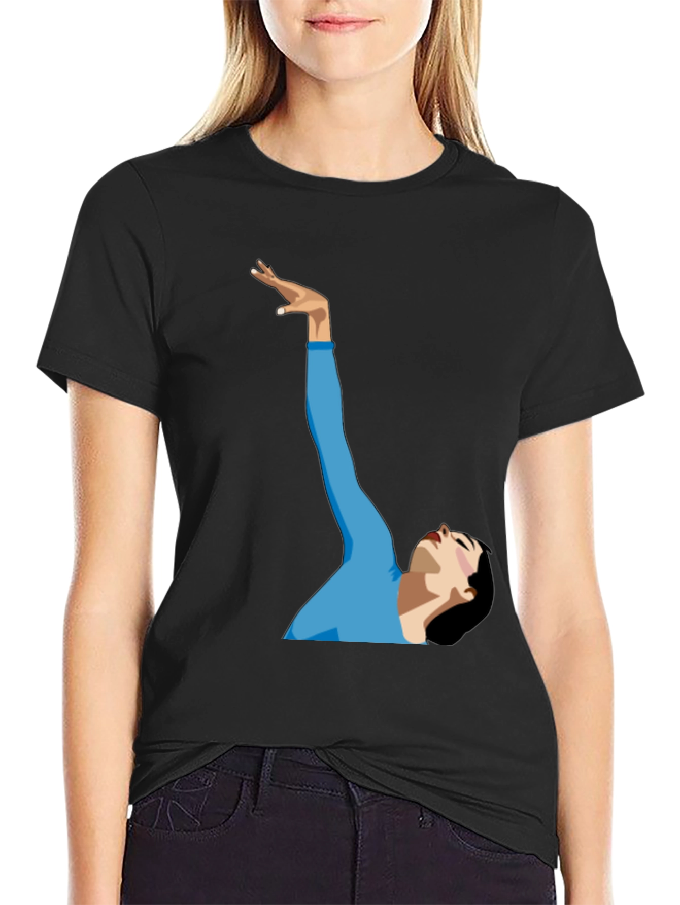 Black Dancer Graphic Tee - Stylish Unisex T-Shirt view 2