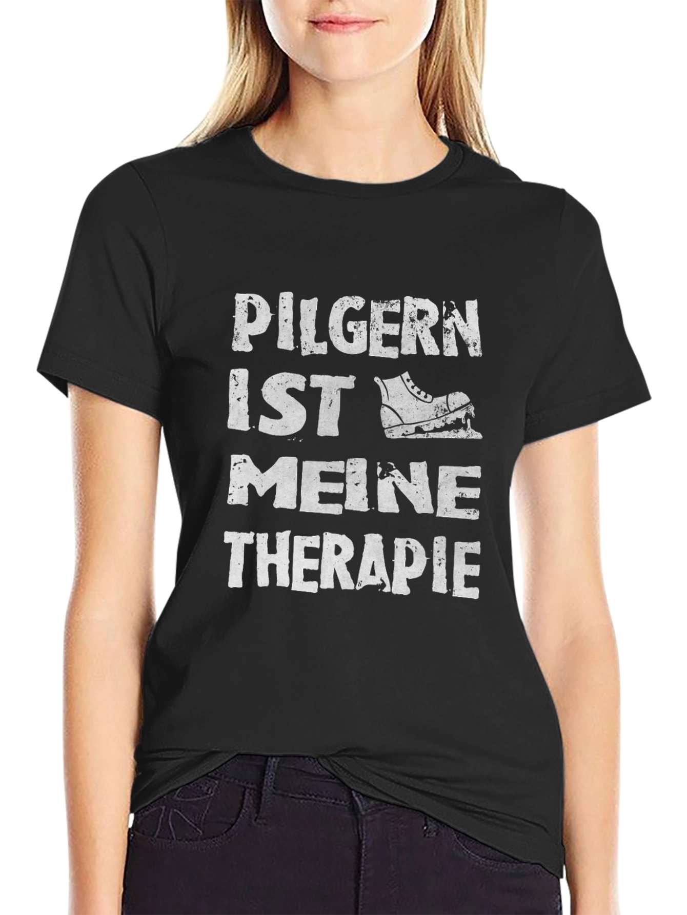 Black Pilgern ist Meine Therapie T-Shirt view 2