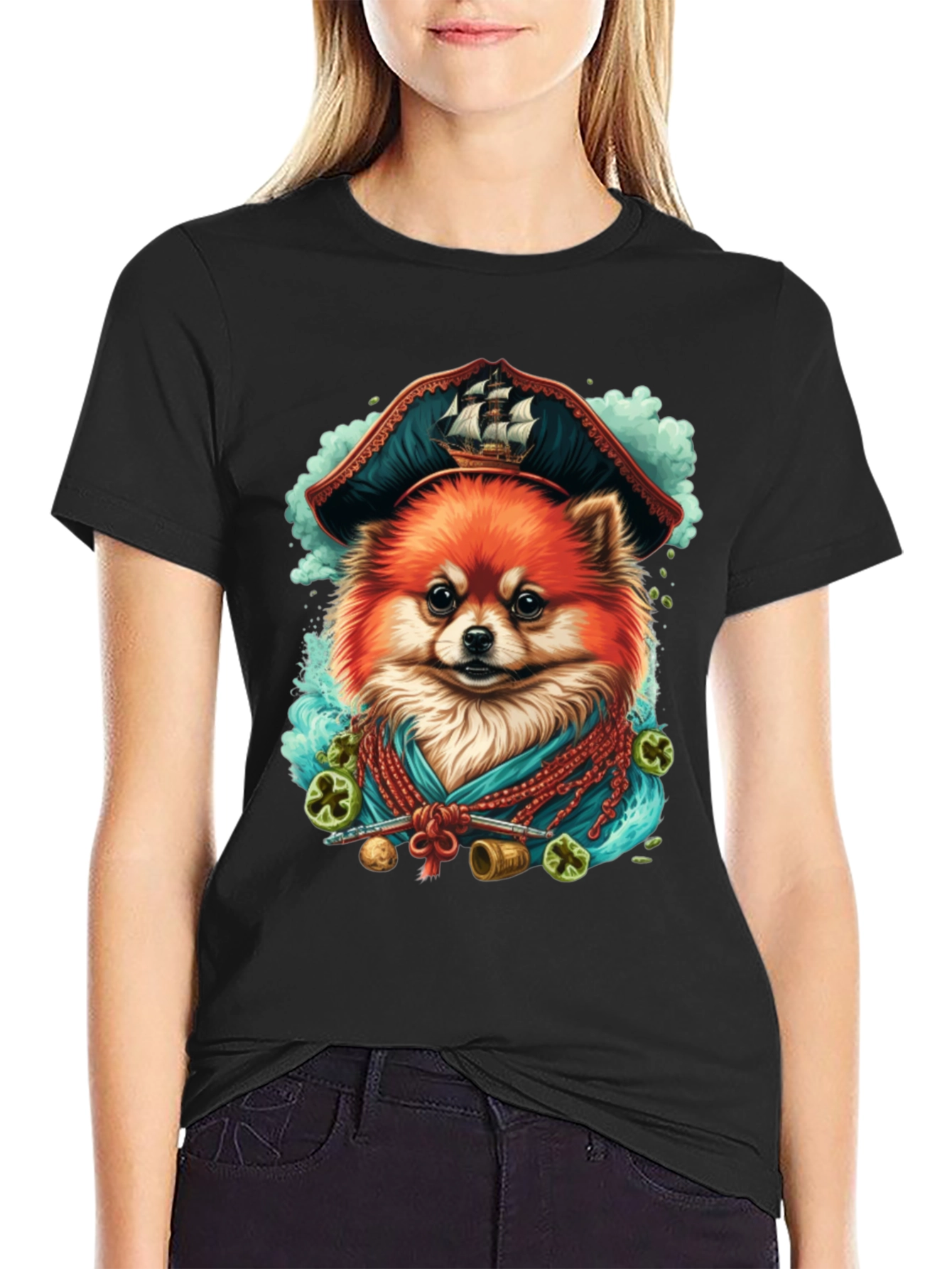 Pirate Dog T-Shirt - Pomeranian Pirate - 2