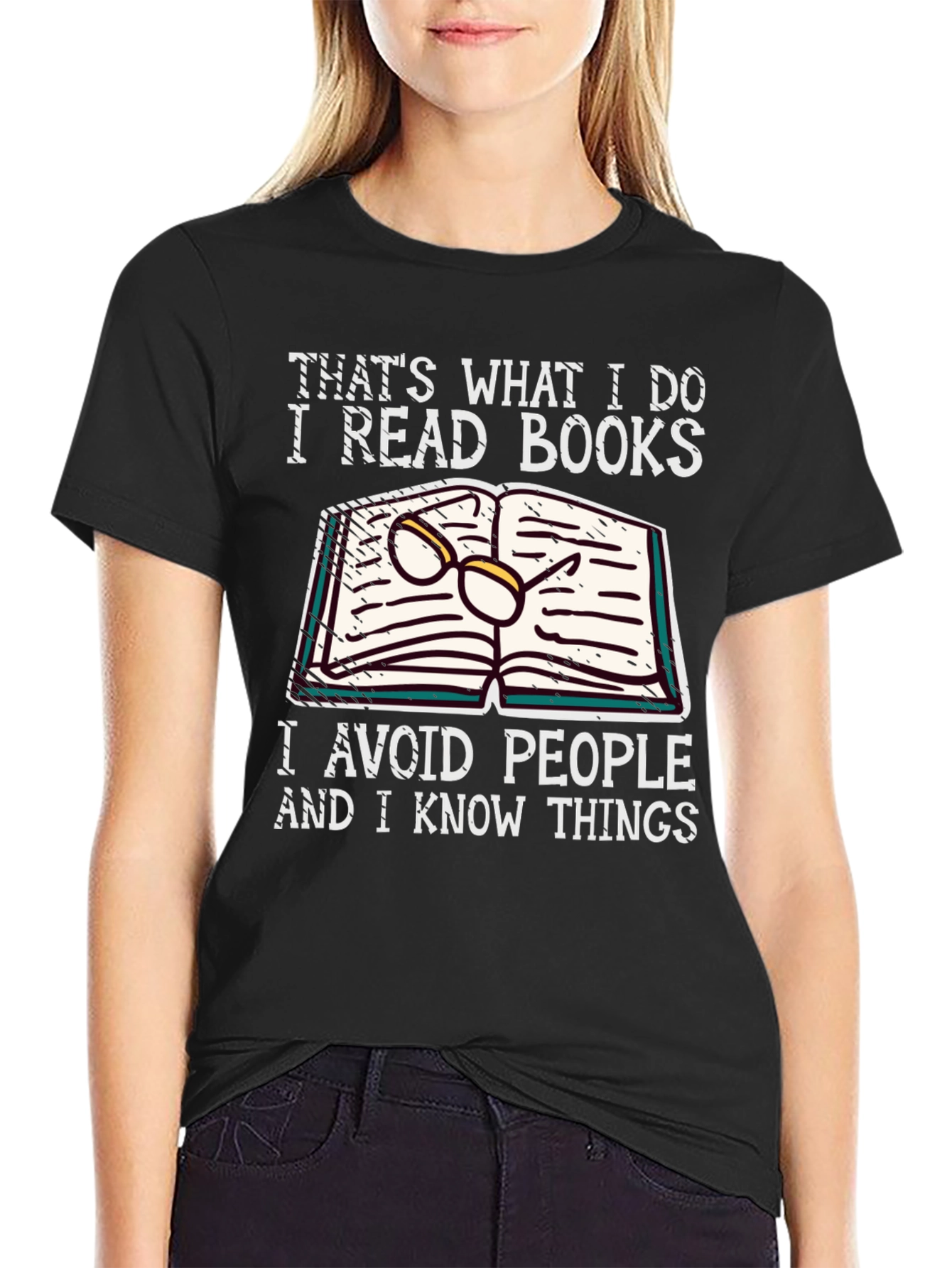 Black I Read Books Graphic Tee view 2