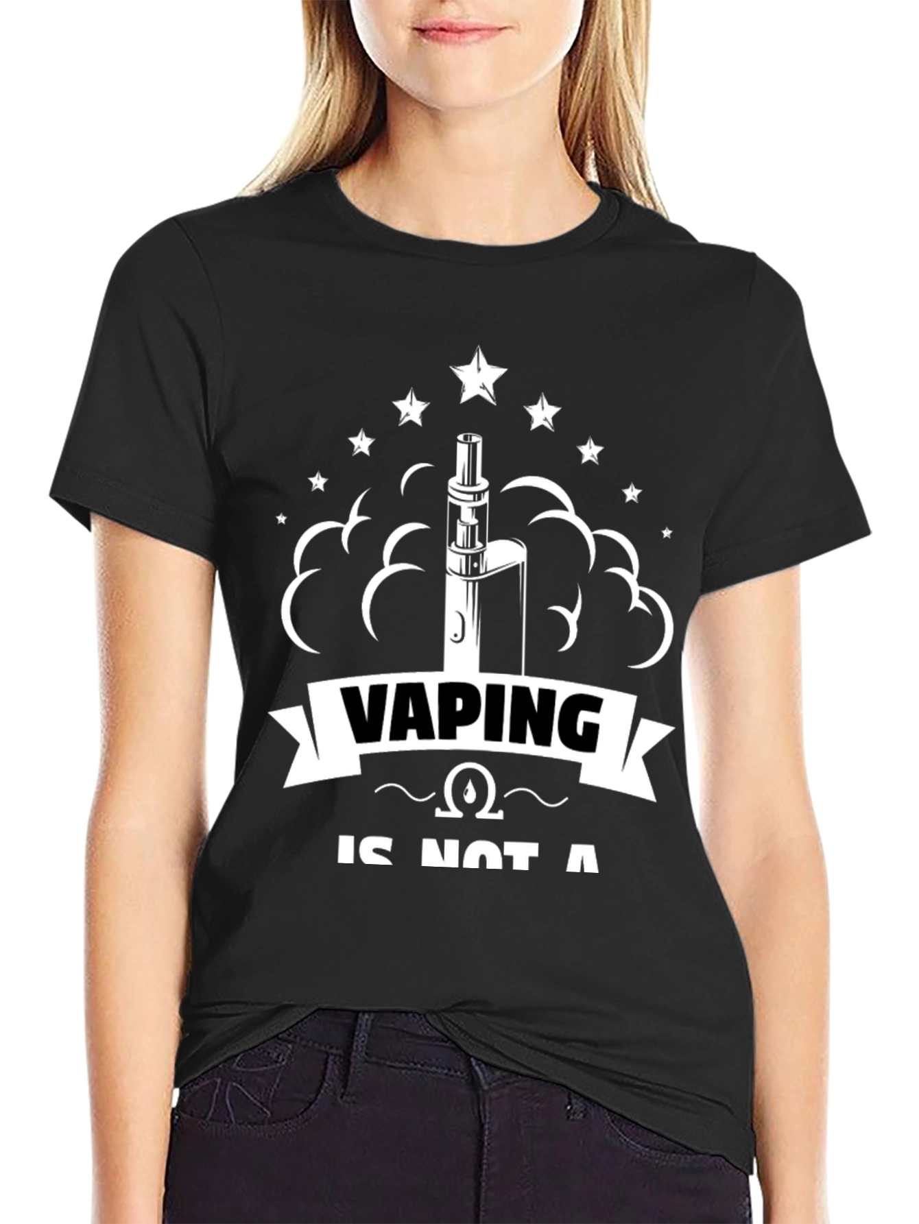 Black Vaping is Not a Hobby T-Shirt view 2