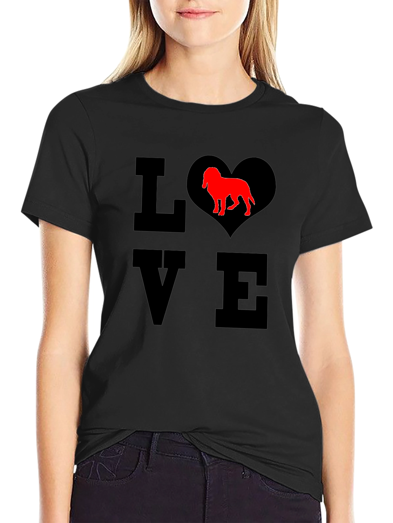 Black Love Dog Breed T-Shirt - Stylish Graphic Tee for Pet Lovers view 2