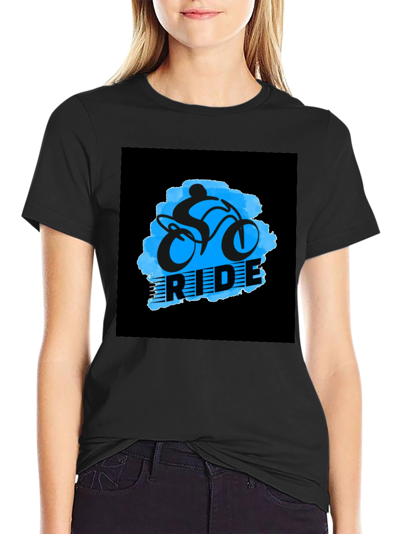 Black Ride Graphic Black T-Shirt view 2
