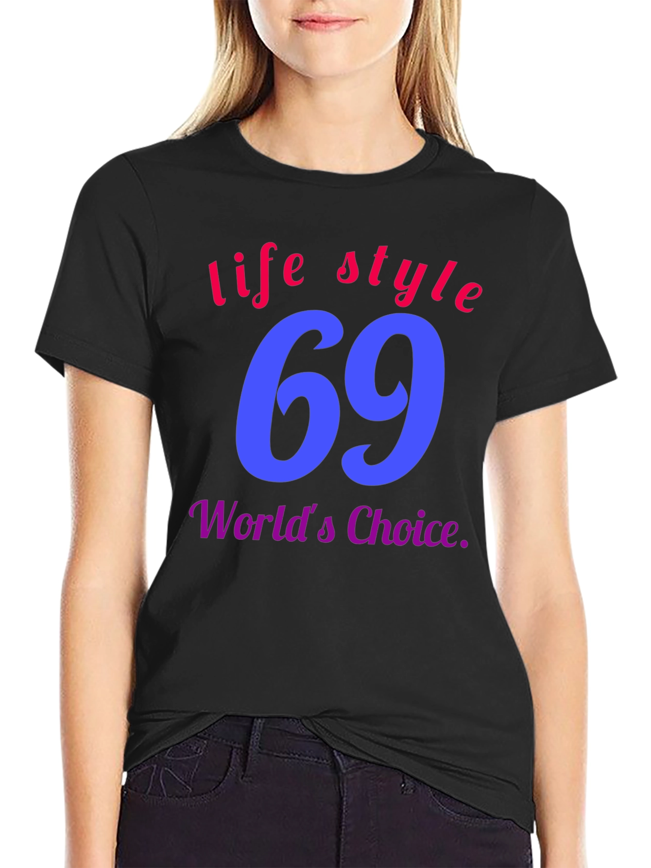 Black Lifestyle 69 T-Shirt - World's Choice view 2