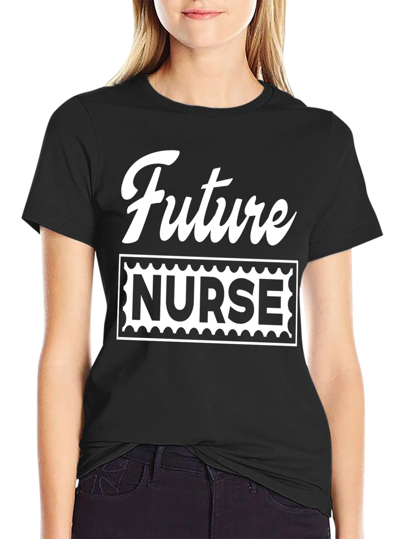 Black Future Nurse T-Shirt - Graduation Gift view 2
