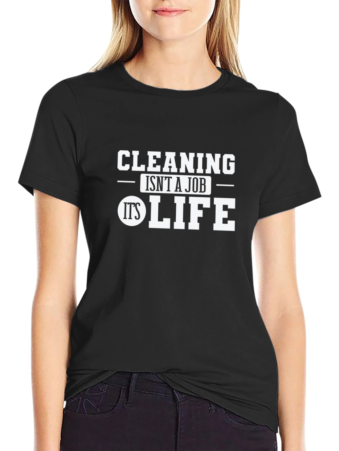 Black Cleaning is Life Graphic Tee - Black view 2