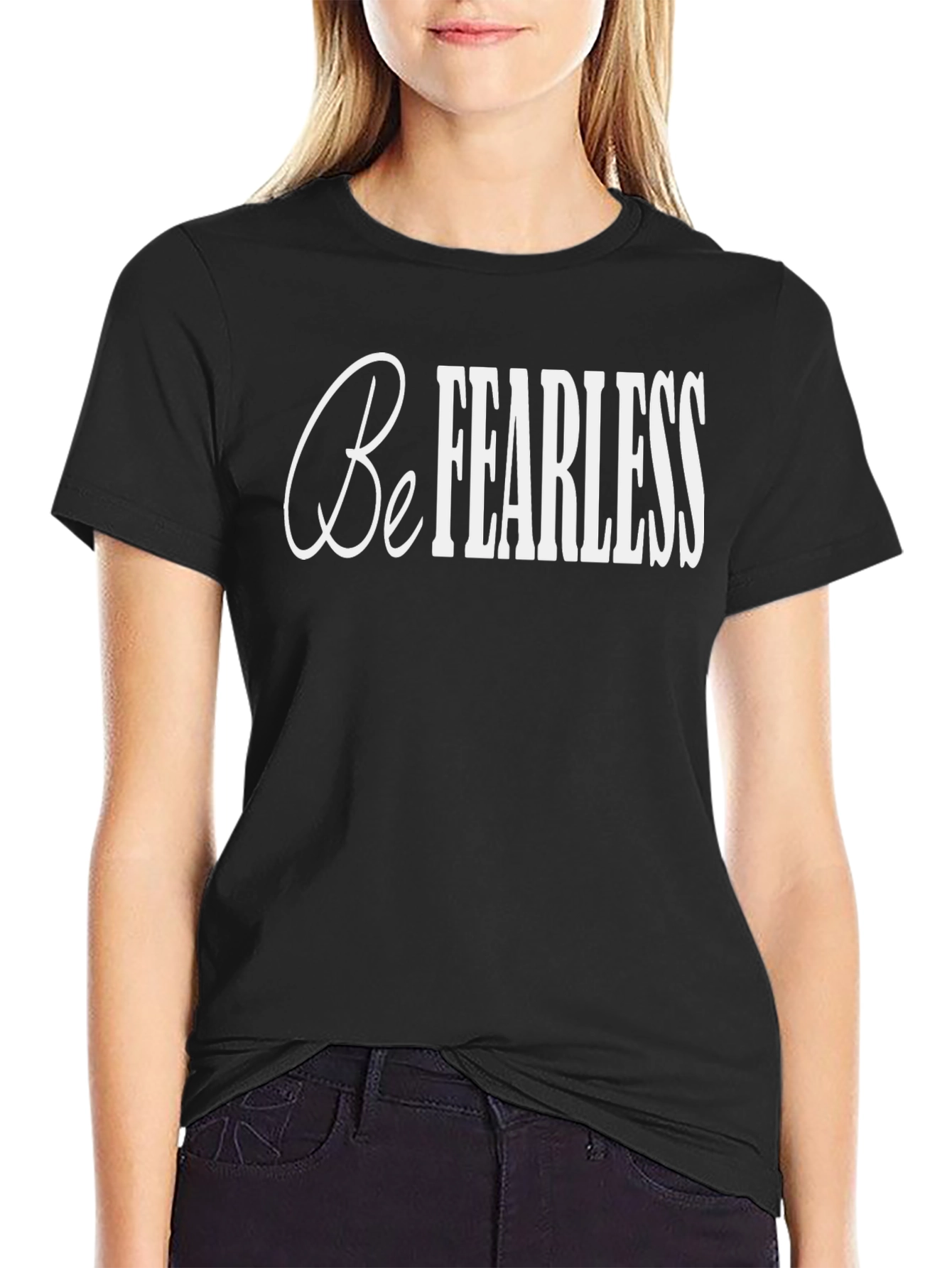 Black Be Fearless Graphic Tee - Mens Short Sleeve view 2