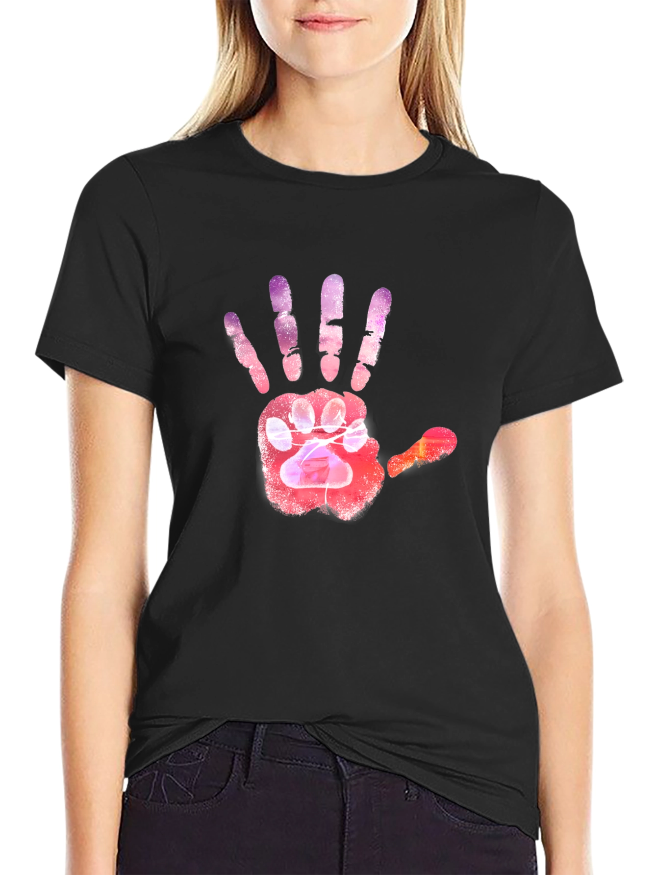 Paw Print Hand T-Shirt - 2