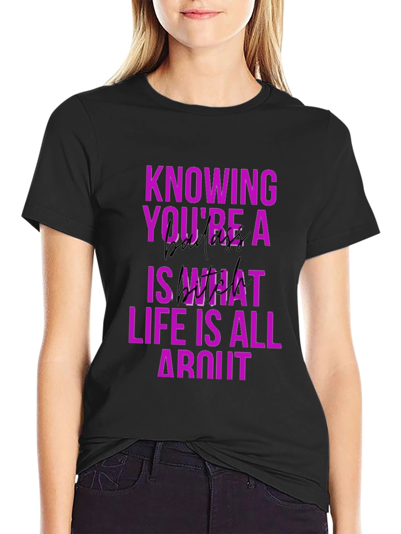 Black Knowing You're a Badass T-Shirt view 2