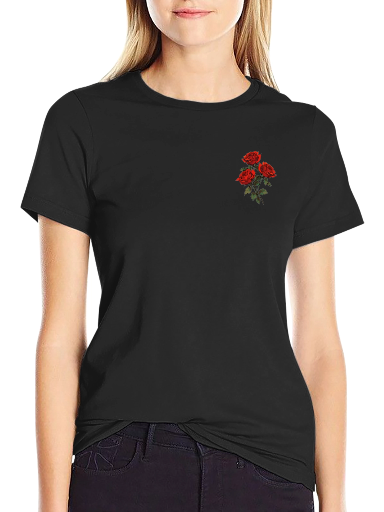Black Rose Bouquet T-Shirt view 2
