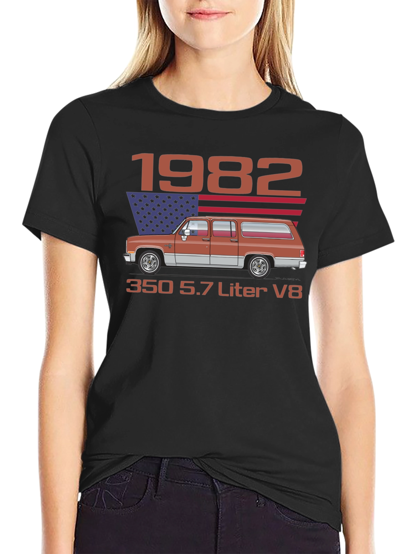 Black 1982 Truck T-Shirt view 2