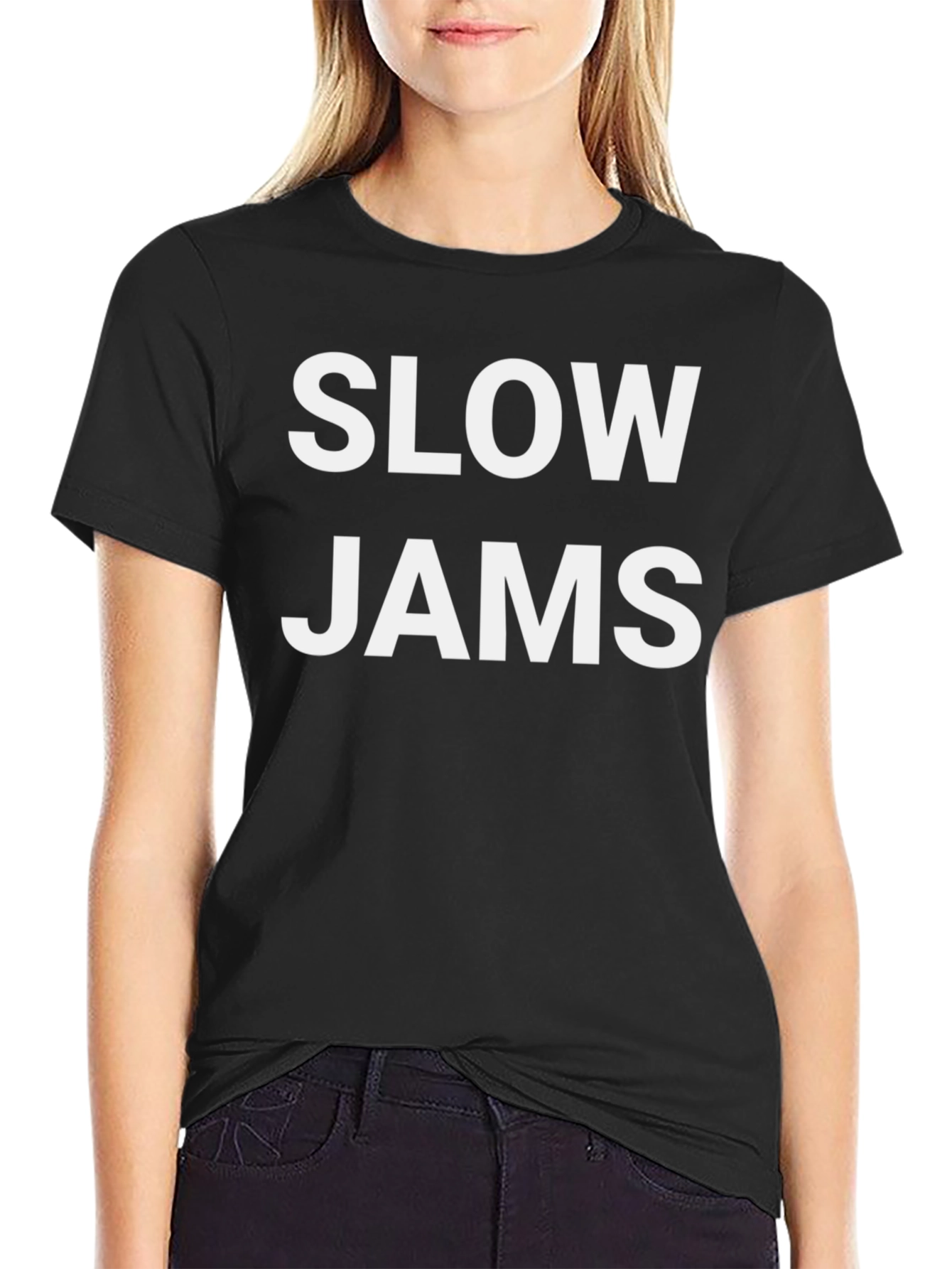 Black Slow Jams T-Shirt - Black Graphic Tee view 2