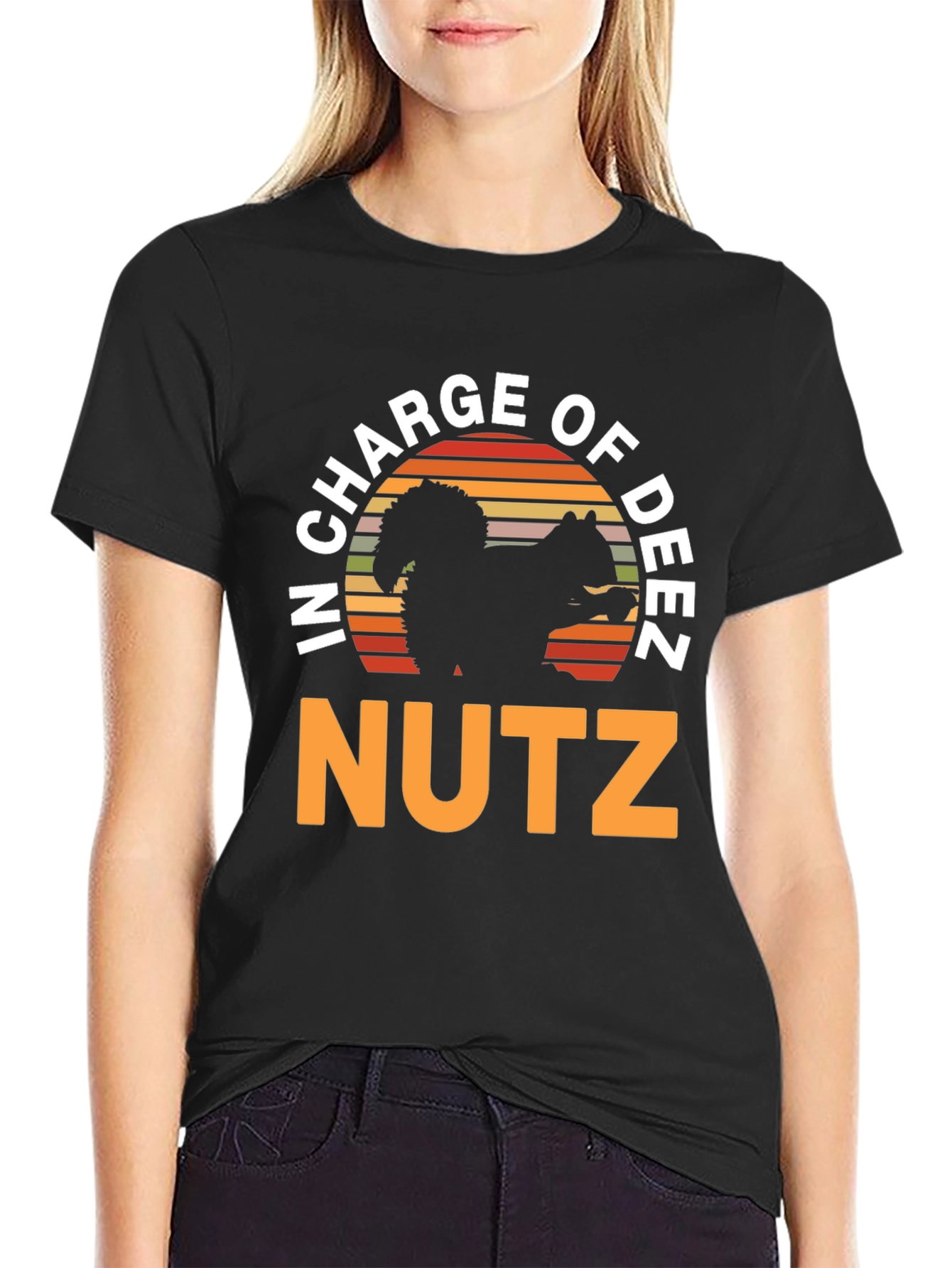 Black In Charge of Deez Nutz T-Shirt view 2