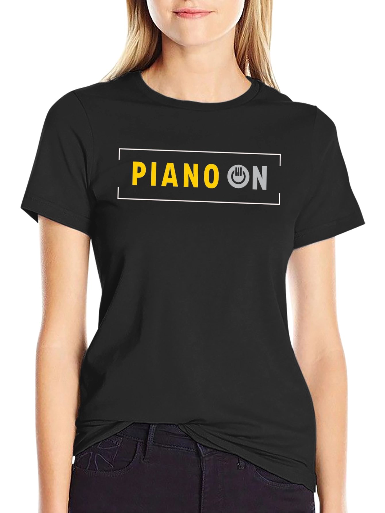 Black Piano On Black T-Shirt view 2