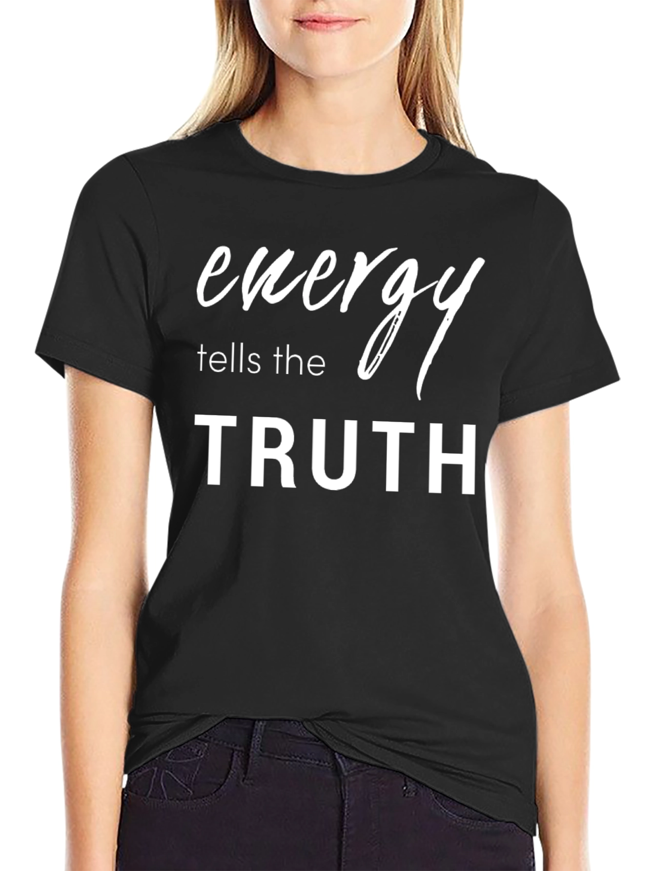 Black Energy Tells The Truth Black T-Shirt view 2