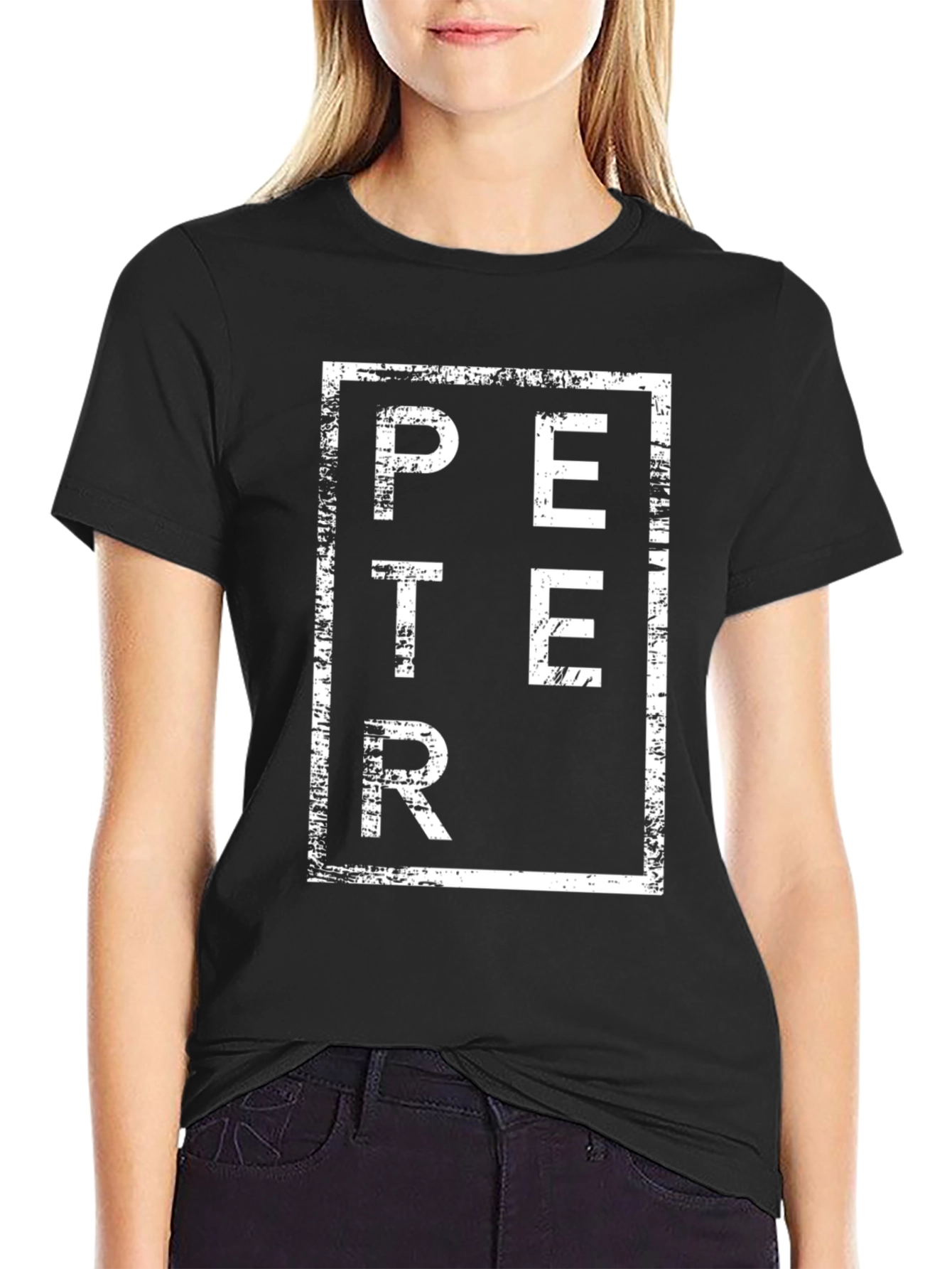 Black Peter Graphic Tee - Black Cotton Blend view 2