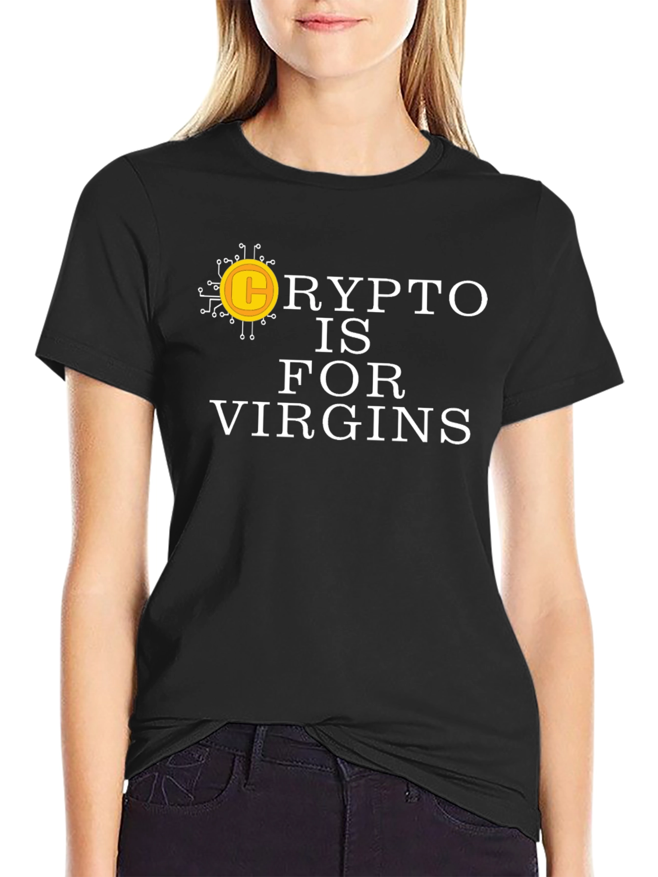 Black Crypto is for Virgins Graphic Tee view 2