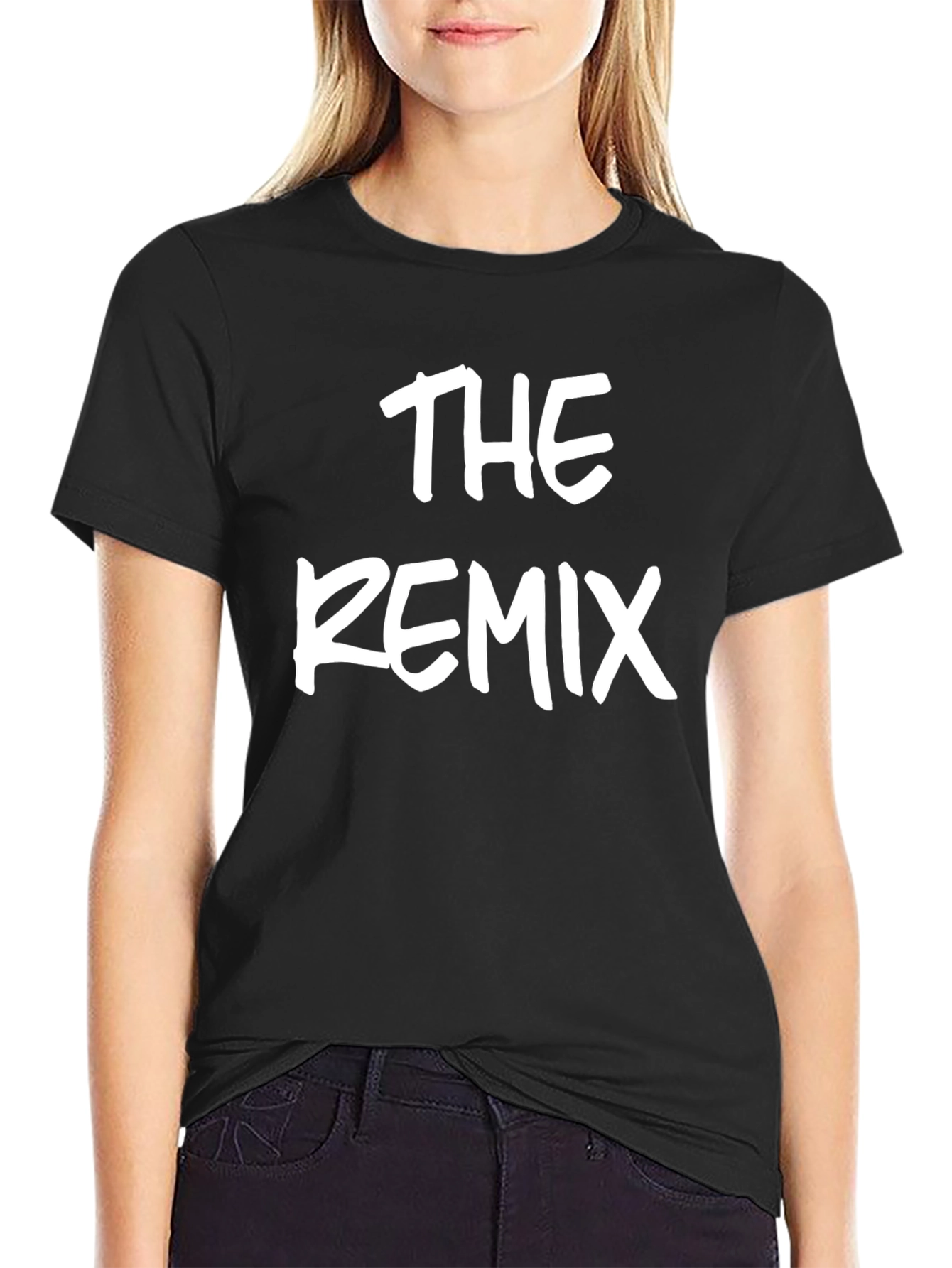 Black The Remix Graphic Tee - Bold Statement Shirt view 2