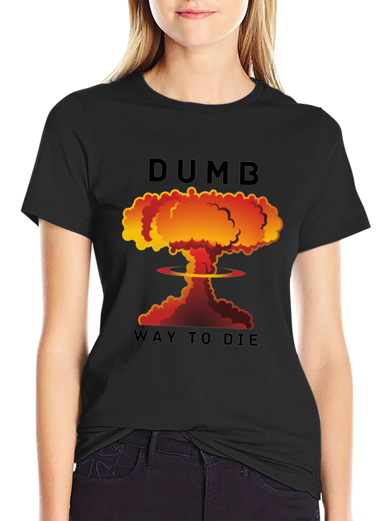 Black Dumb Way to Die T-Shirt view 2