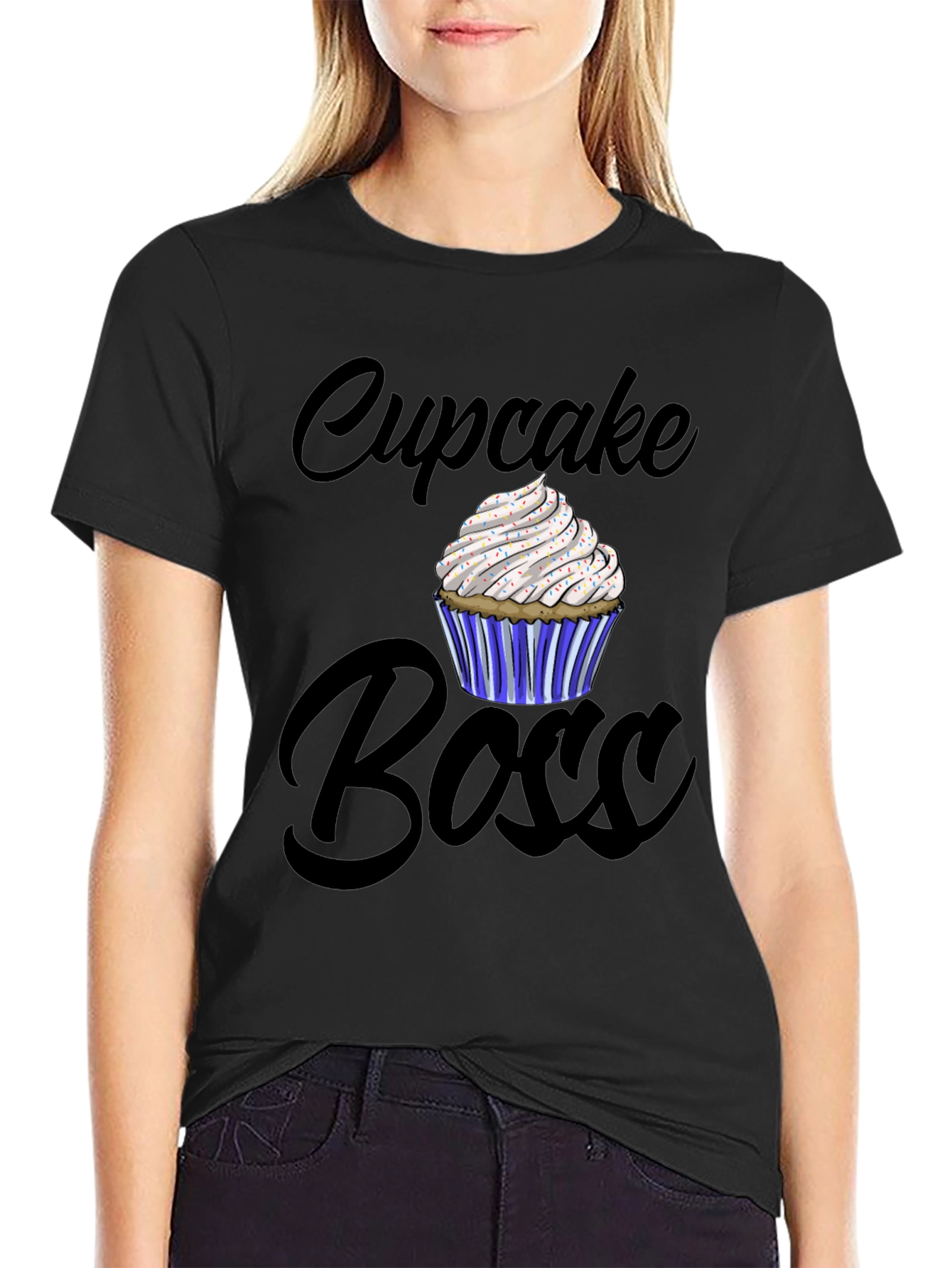 Black Cupcake Boss Graphic Tee - Stylish Comfort view 2