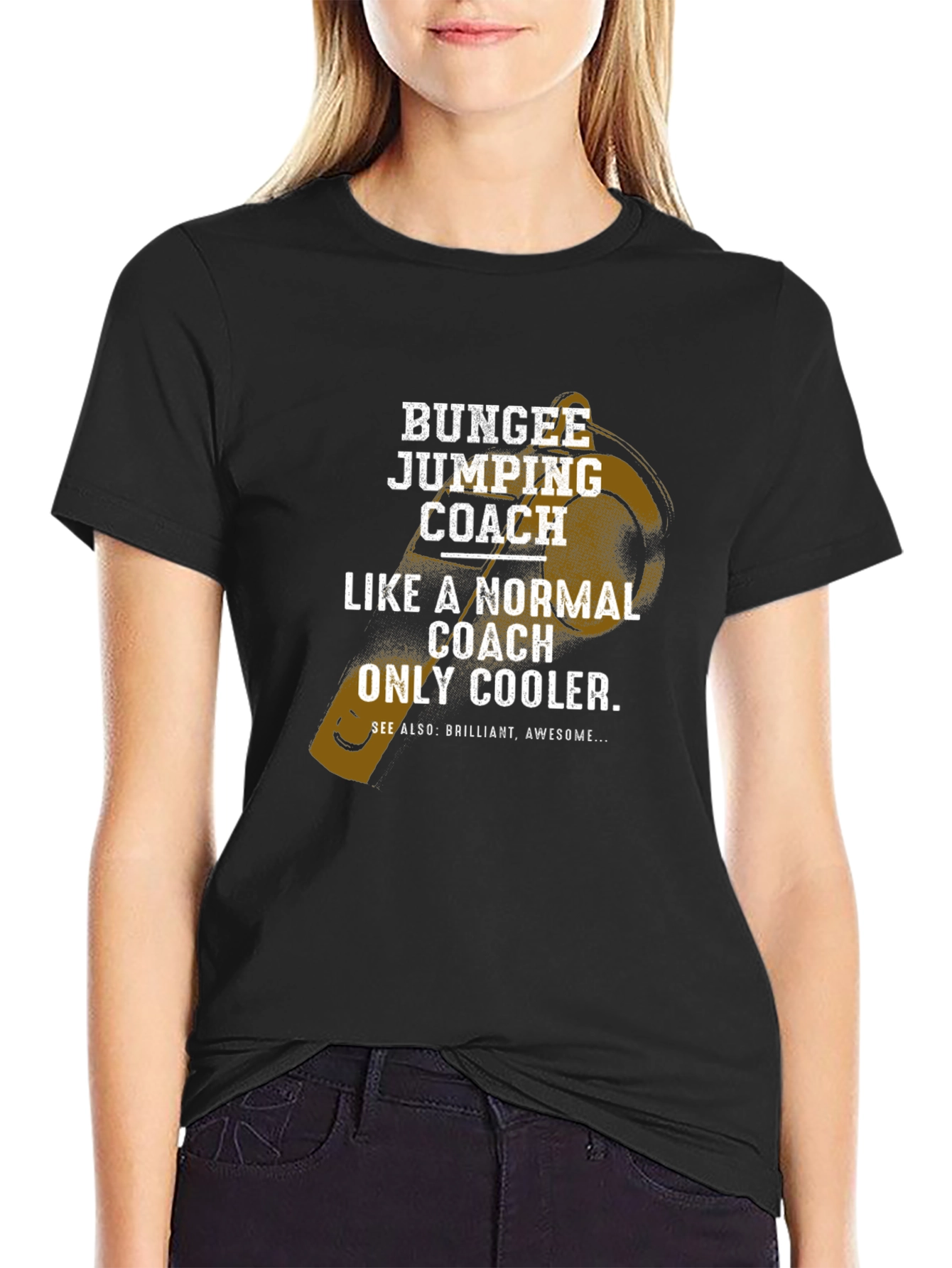 Bungee Jumping Coach Graphic Tee - Cool Coach Shirt - 2