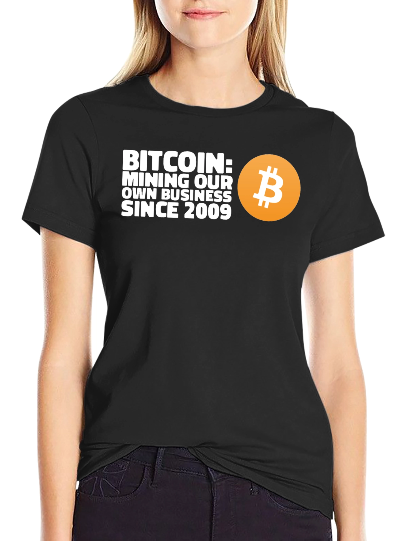 Black Bitcoin Mining Business T-Shirt Since 2009 view 2