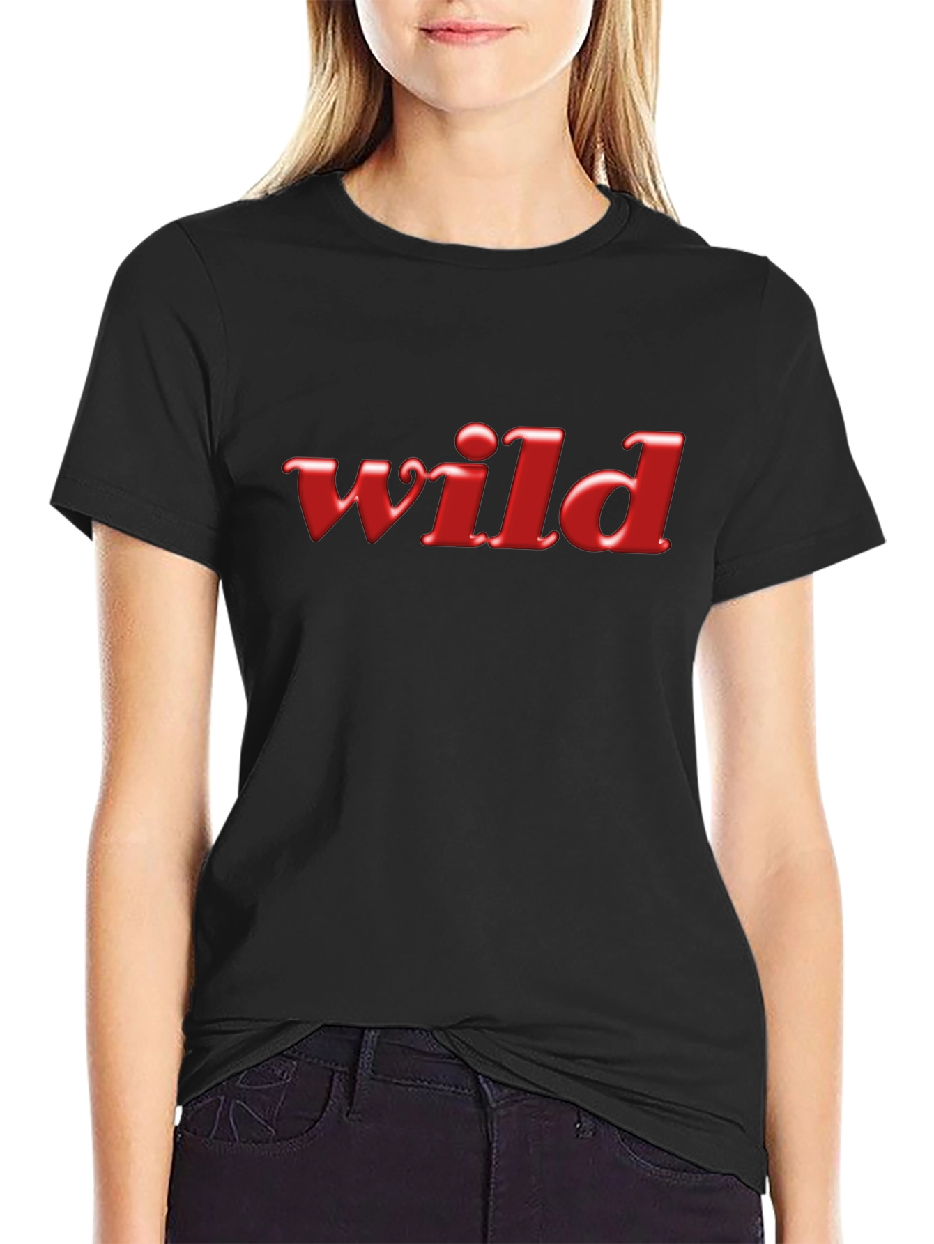 Black Wild Graphic T-Shirt - Bold Statement Tee view 2