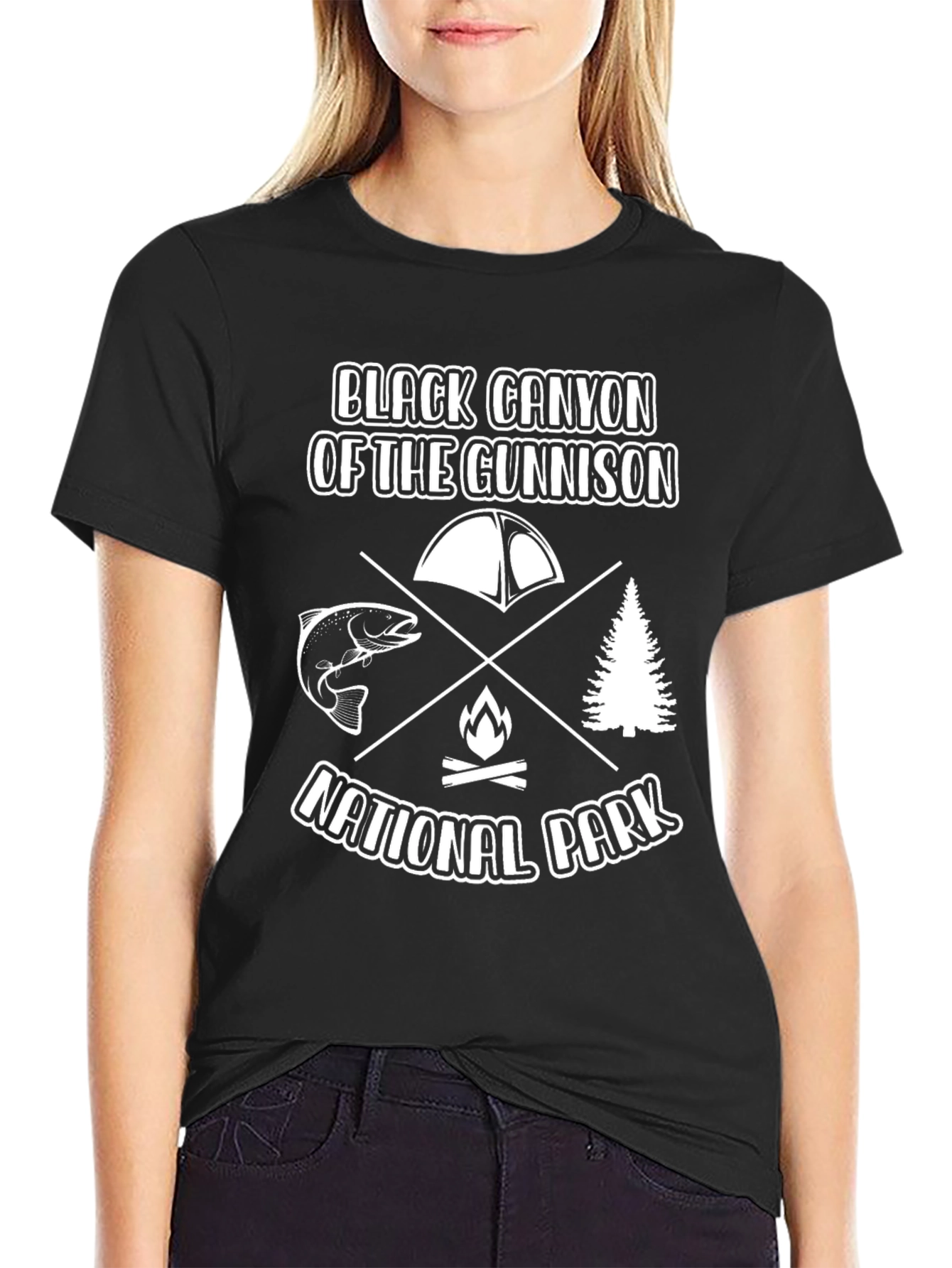Black Black Canyon National Park Graphic T-Shirt view 2