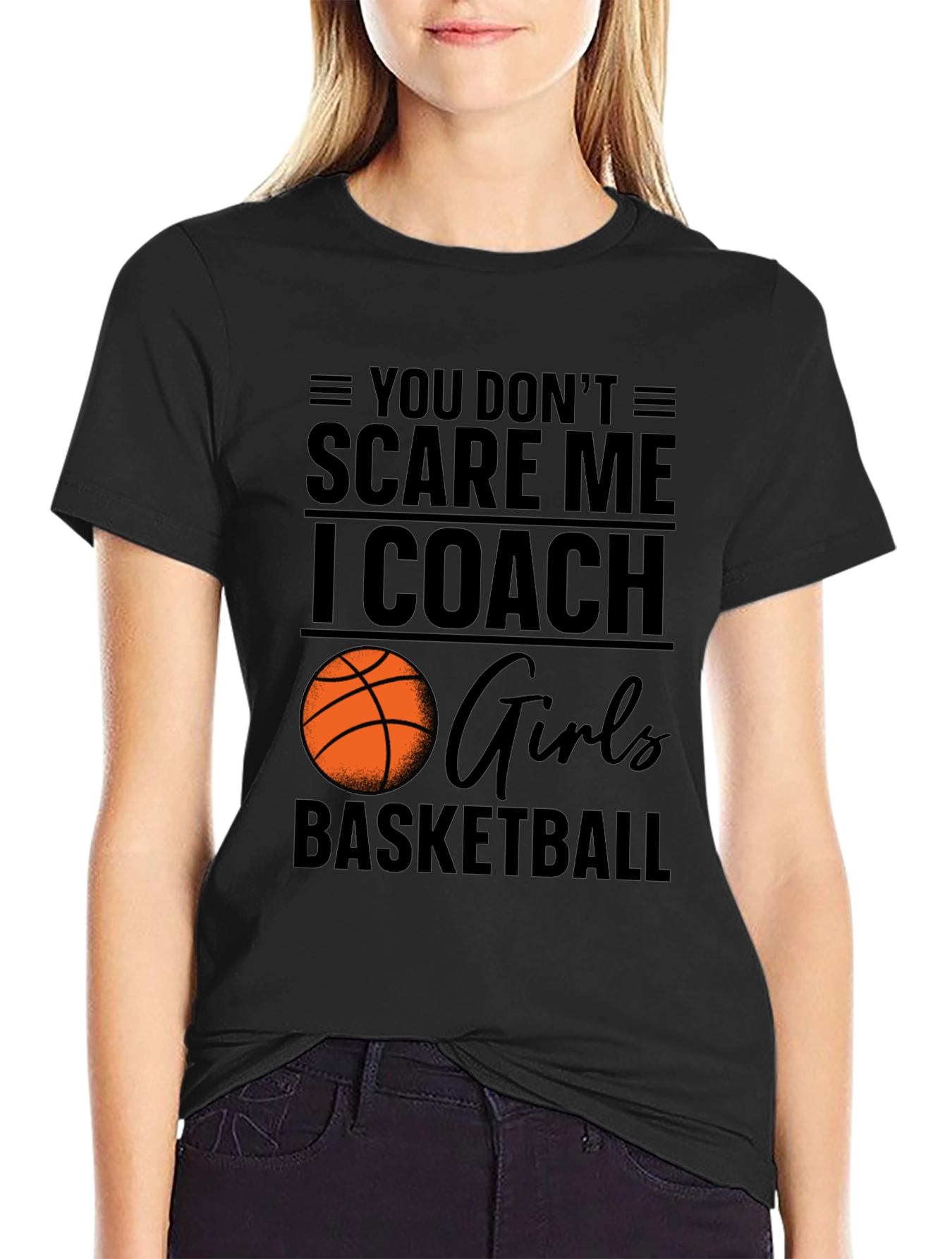 Black Girls Basketball Coach T-Shirt - Motivational Design view 2