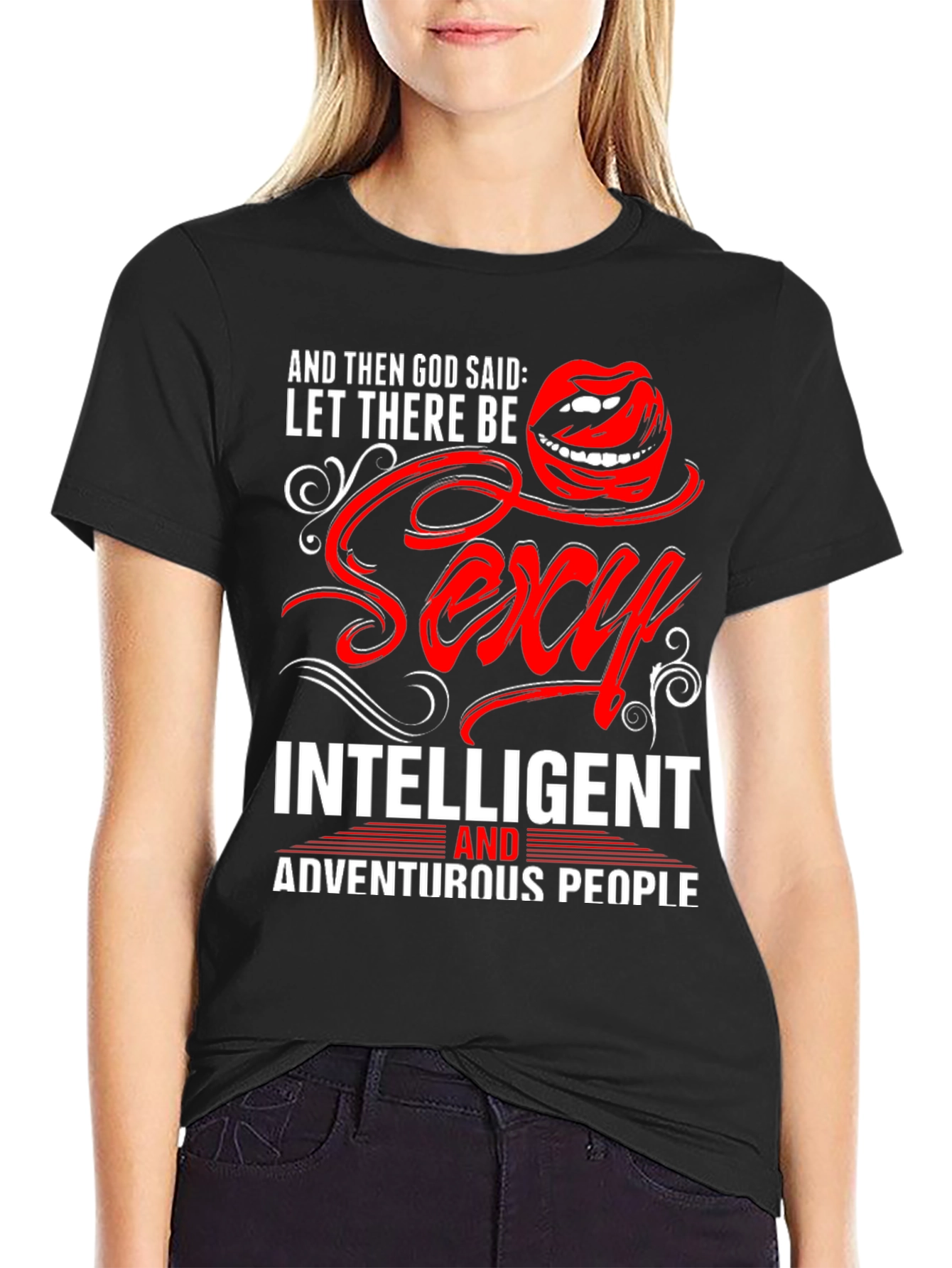 Black Sexy Intelligent Adventurous People T-Shirt view 2