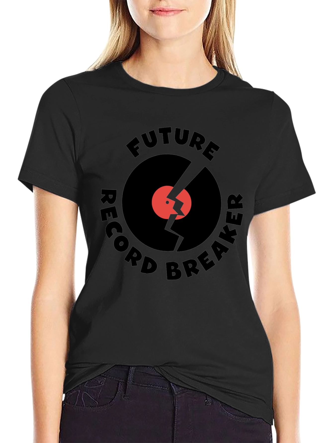 Black Future Record Breaker Graphic T-Shirt view 2