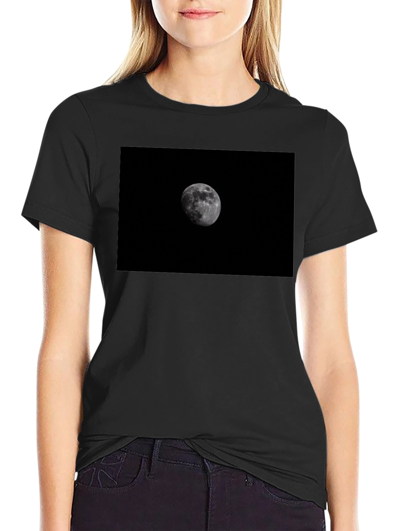 Black Moon Graphic Black T-Shirt view 2