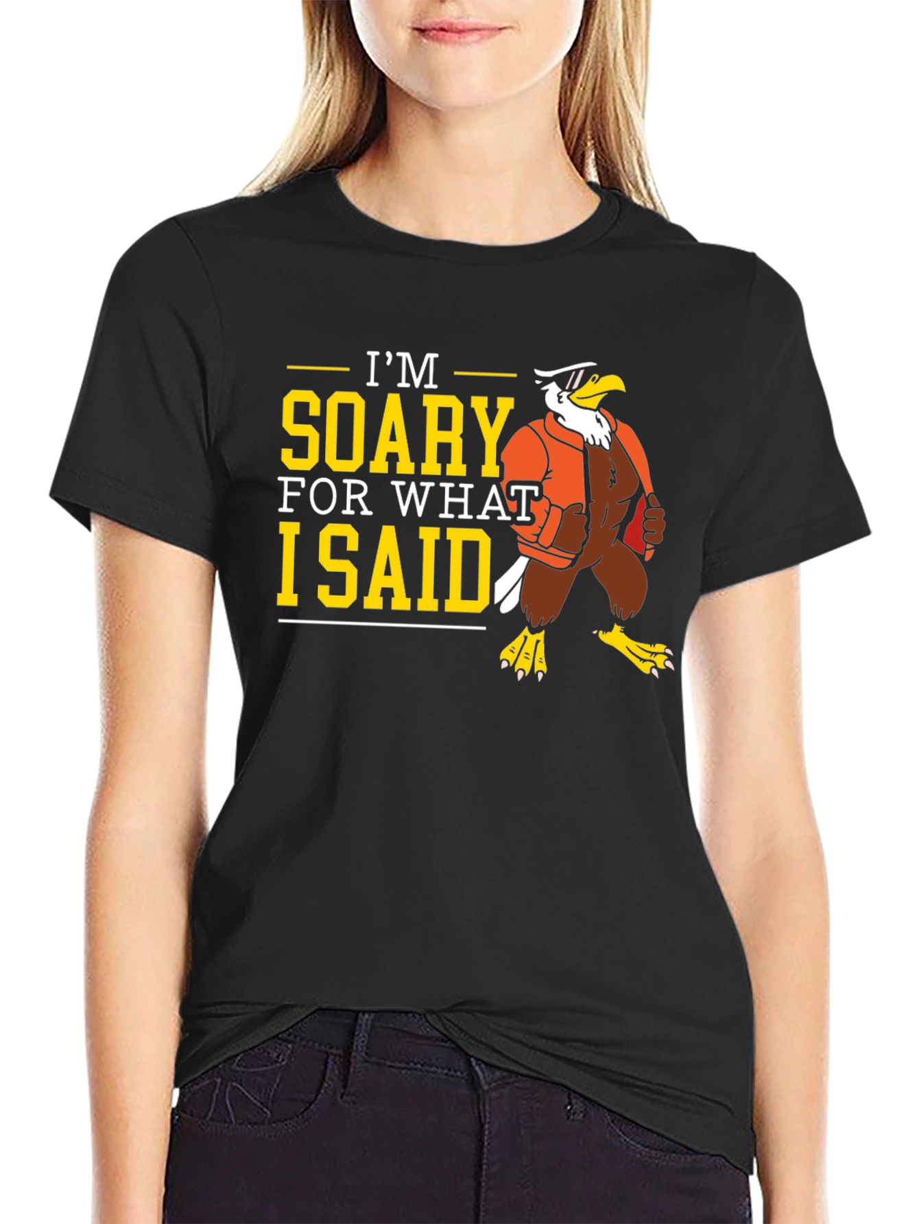Black I'm Soary Funny Graphic T-Shirt view 2