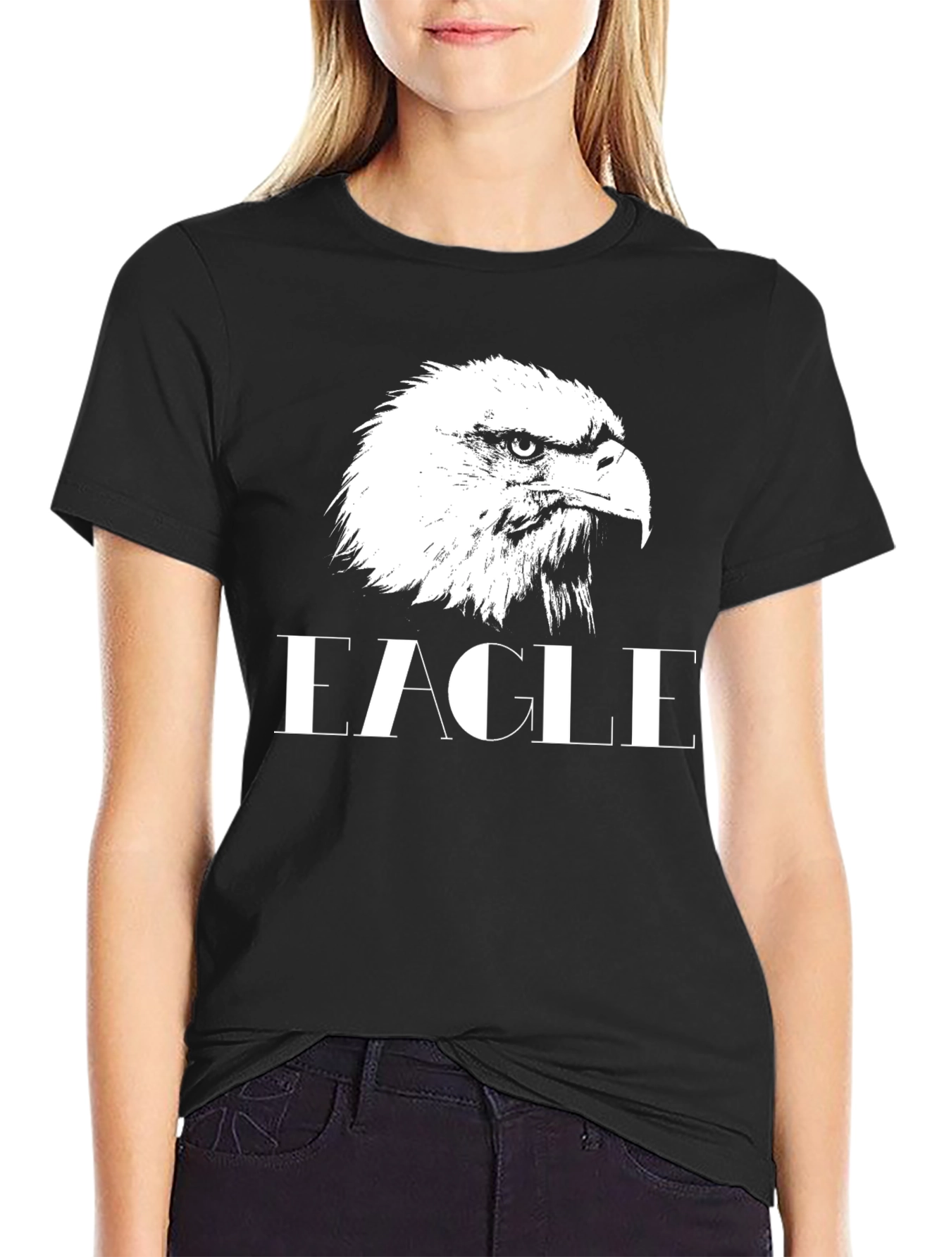 Black Eagle Graphic Tee - Men's Black T-Shirt view 2