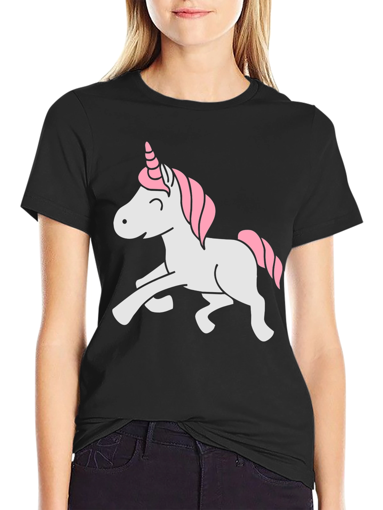 Unicorn Graphic Tee - Whimsical Black T-Shirt - 2