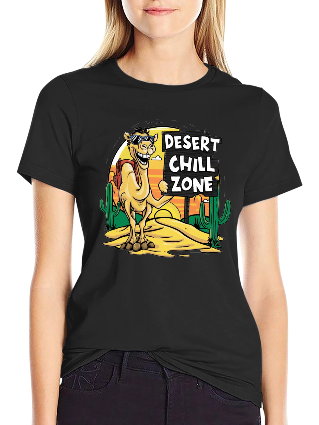 Black Desert Chill Zone Camel T-Shirt - Black view 2