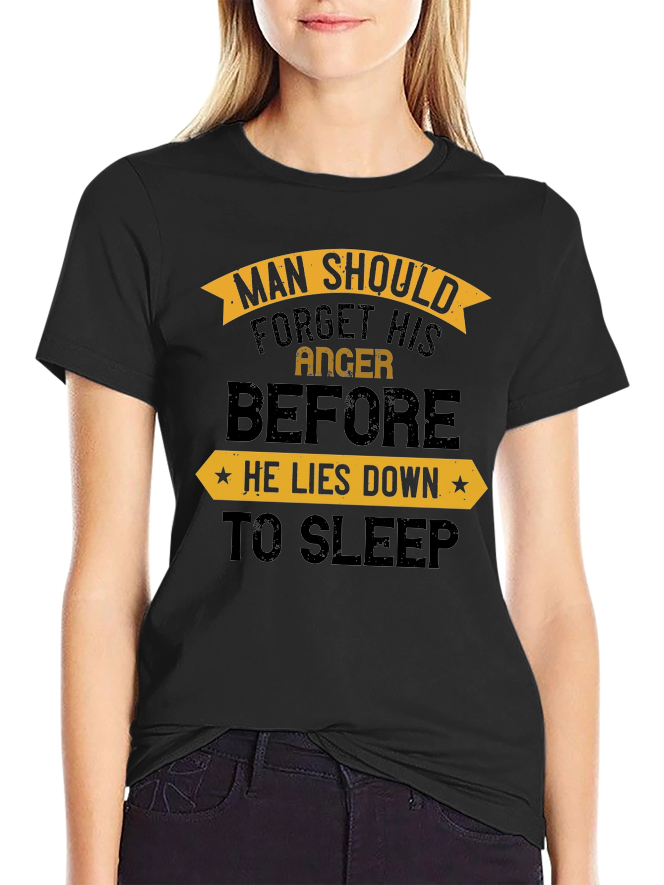 Black Man Should Forget Anger Before Sleep T-Shirt view 2