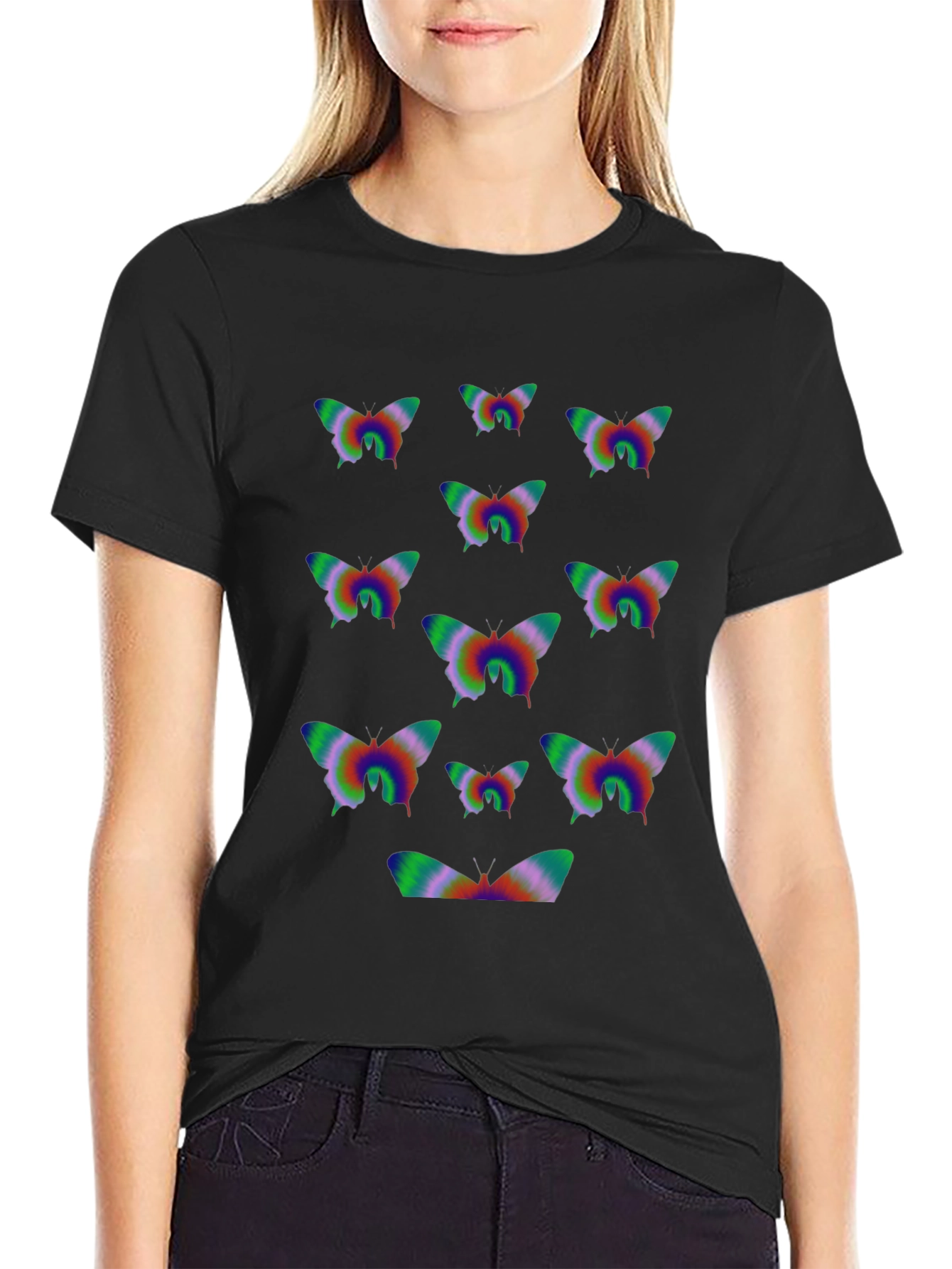Black Butterfly Graphic Tee - Stylish and Unique view 2