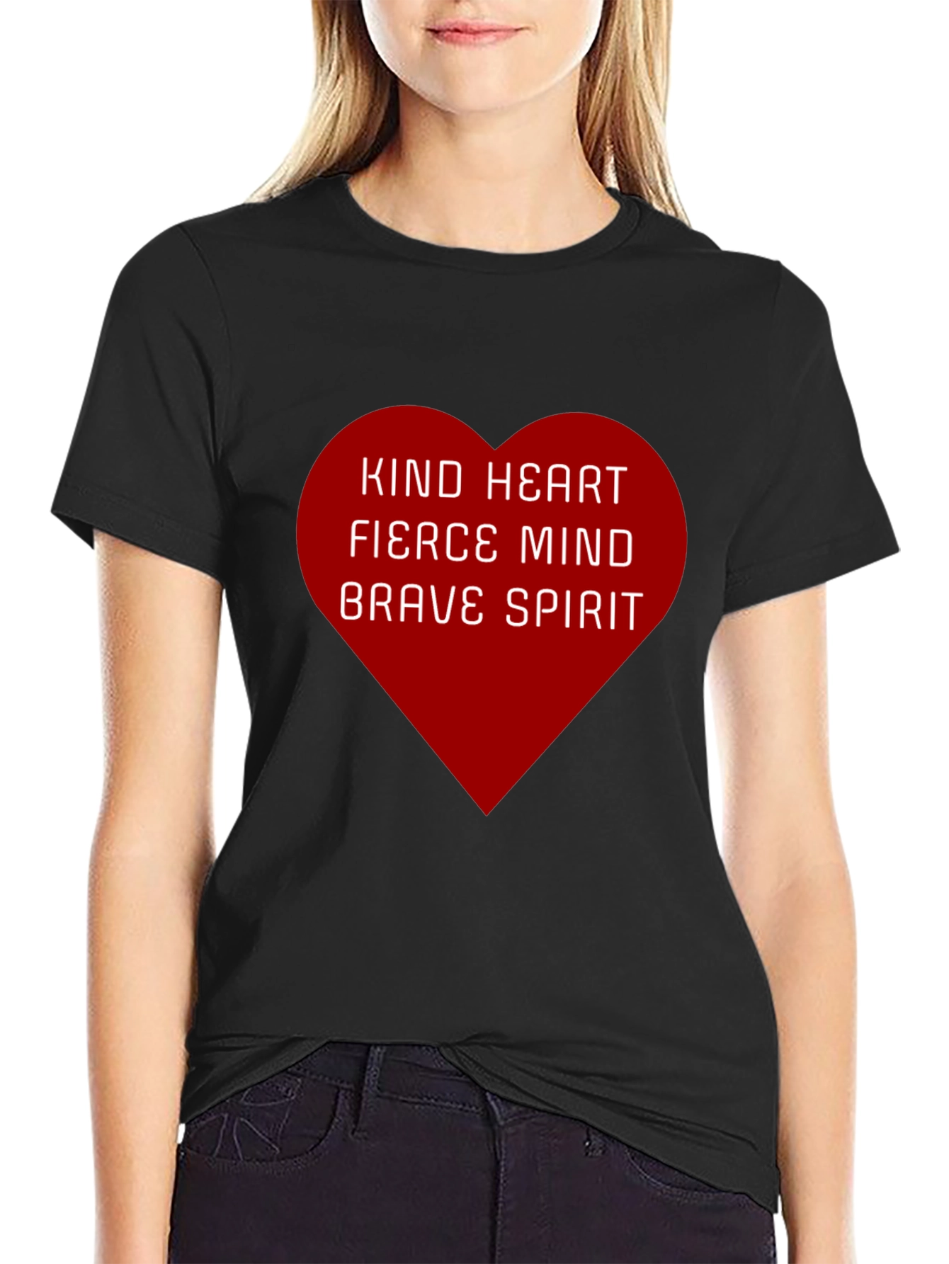 Black Kind Heart, Fierce Mind Graphic Tee - Unisex view 2