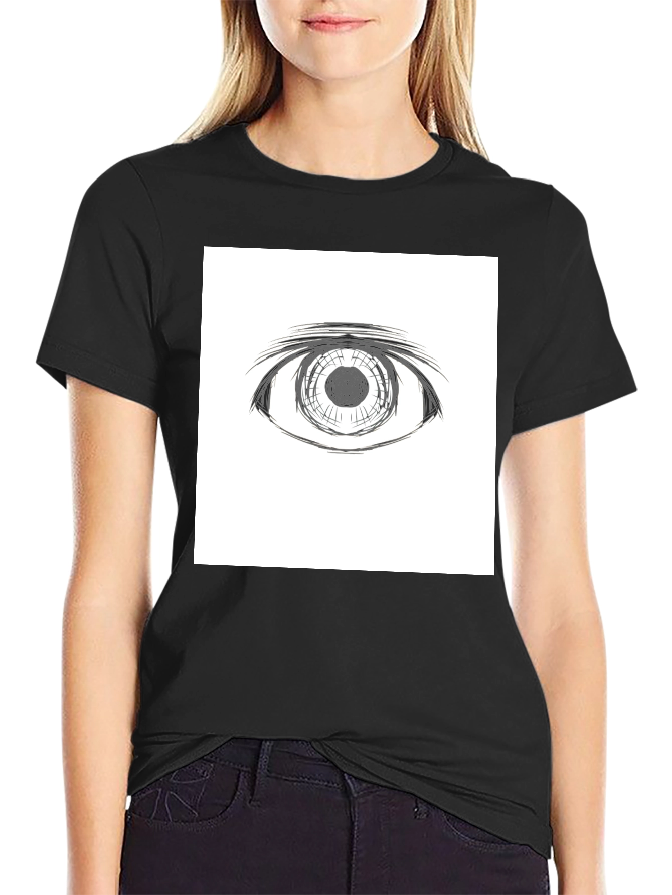 Black Eye Graphic Black T-Shirt view 2