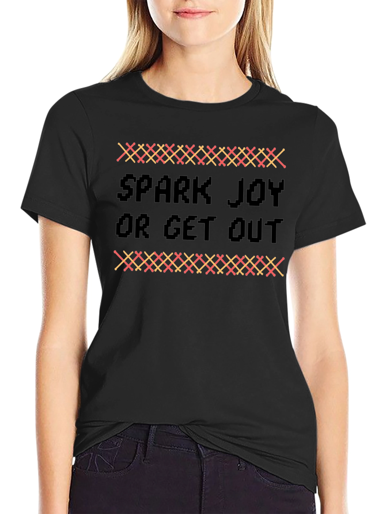 Black Spark Joy Graphic Tee - Funny Sarcastic T-Shirt view 2