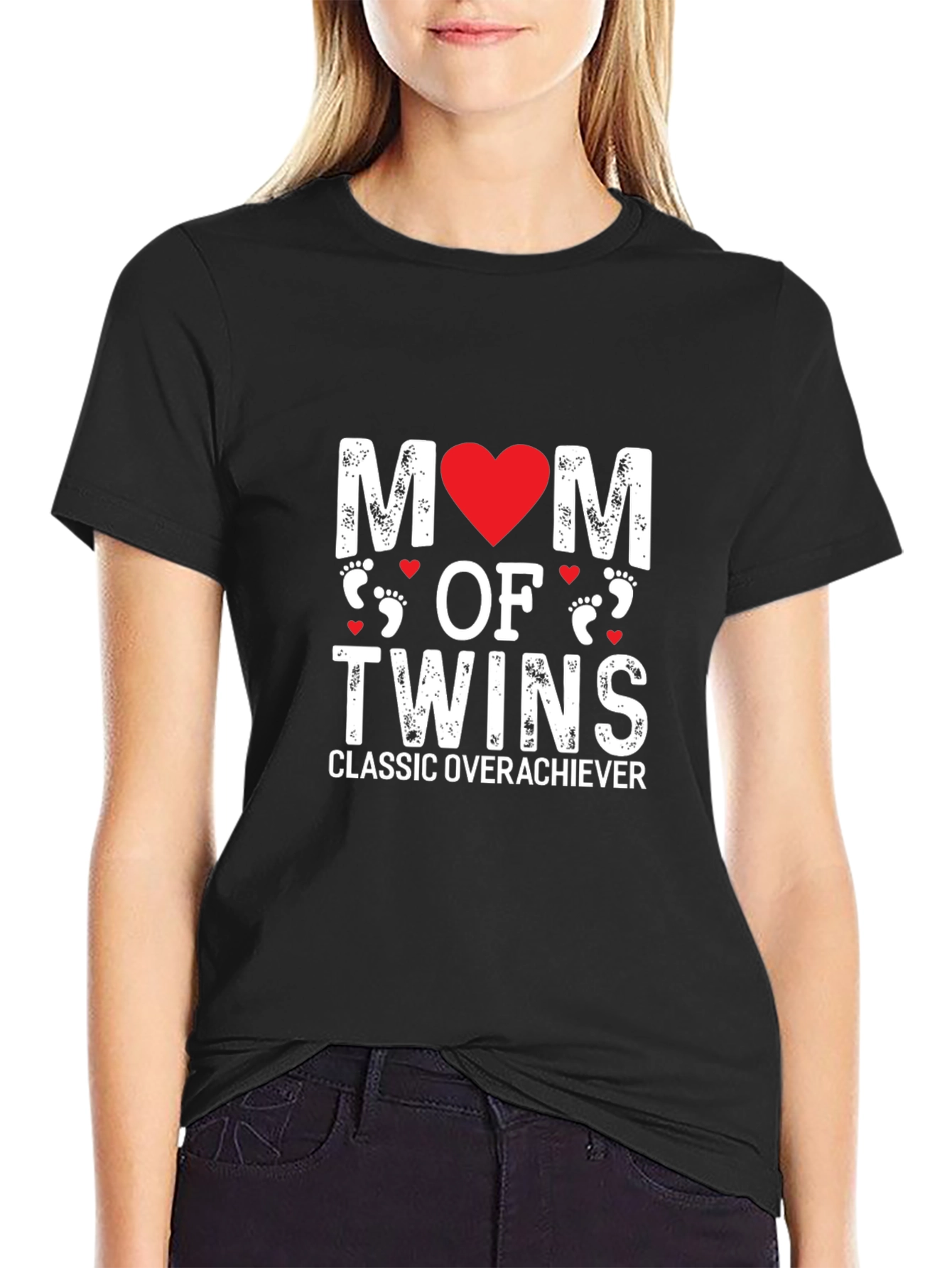 Mom of Twins T-Shirt - Classic Overachiever - 2