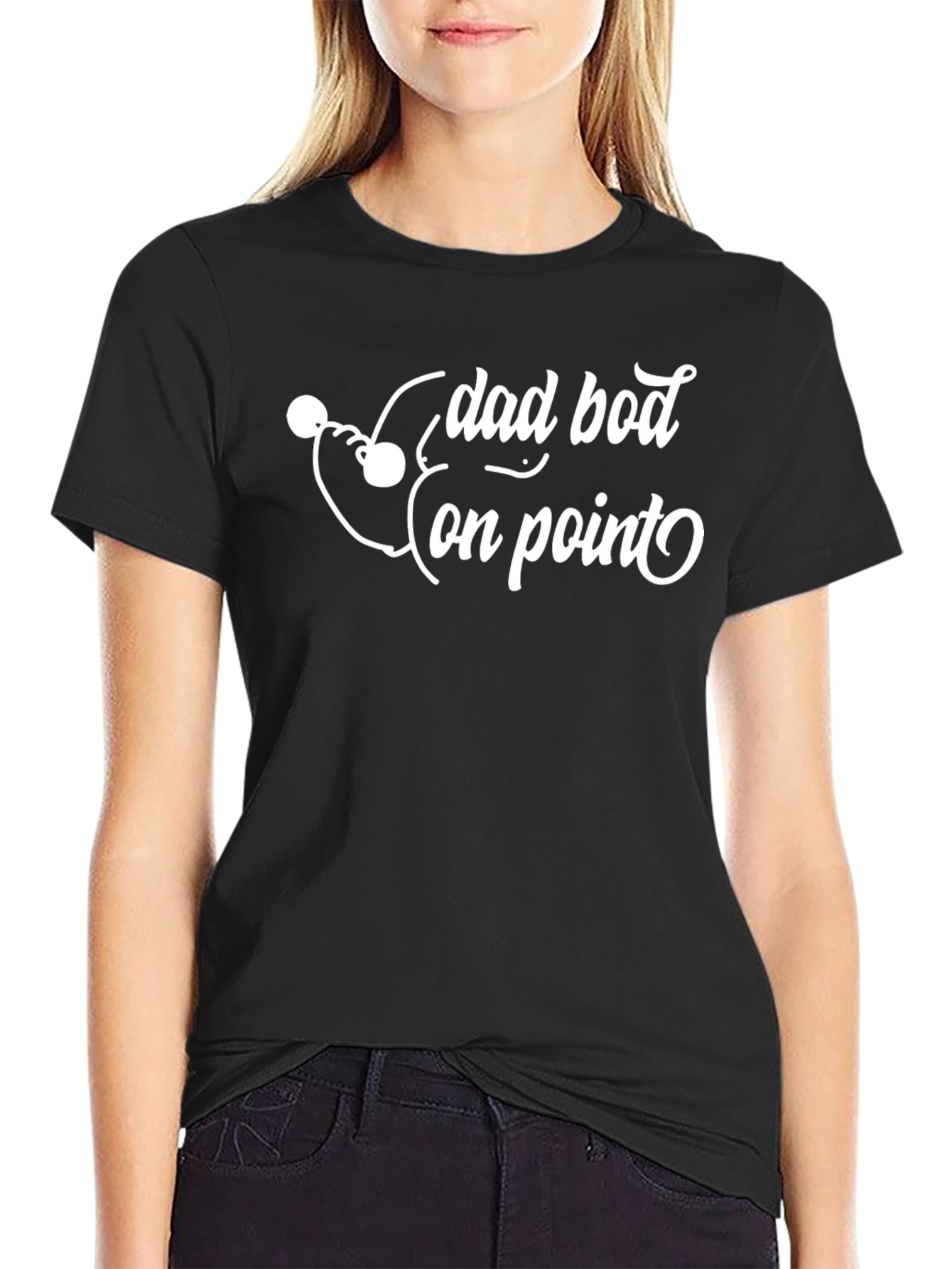 Black Dad Bod On Point T-Shirt - Humorous Graphic Tee view 2