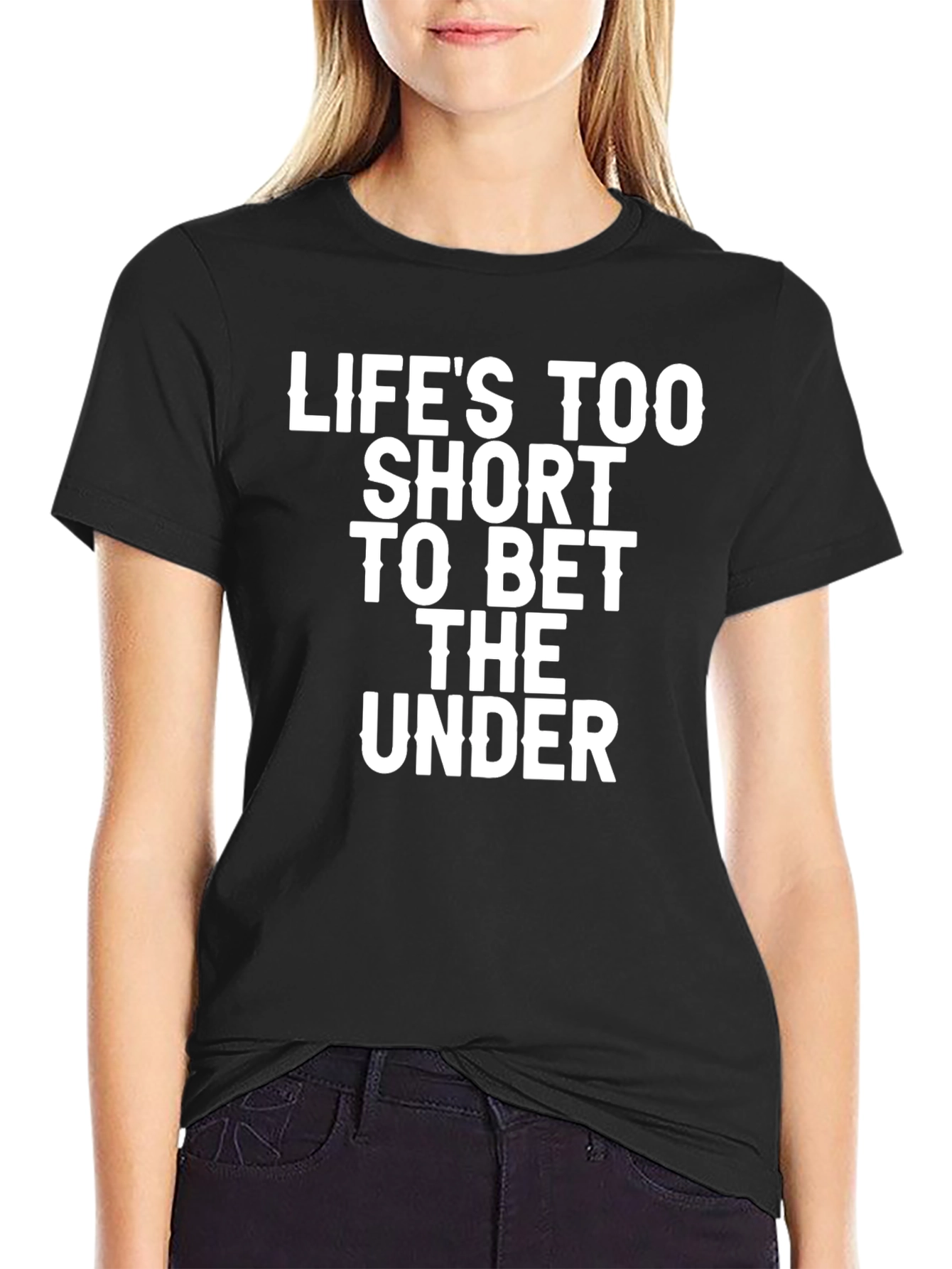 Black Life's Too Short to Bet the Under Graphic Tee view 2