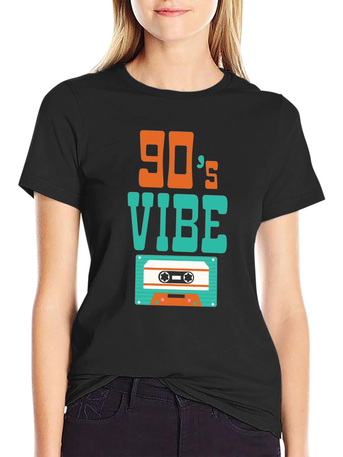 90's Vibe Graphic T-Shirt Retro Cassette Tape Design - 2