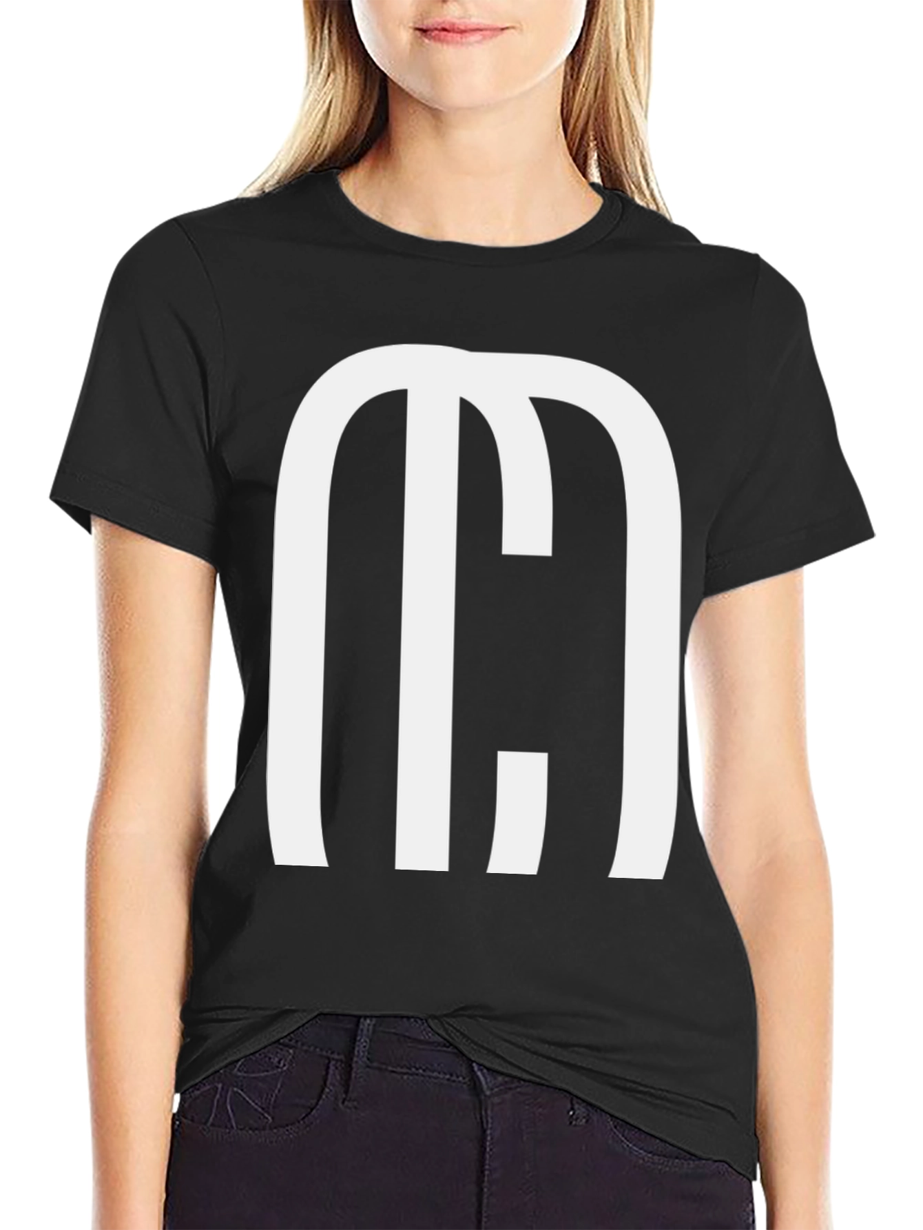 Black Bold Graphic Tee - Modern M Design view 2