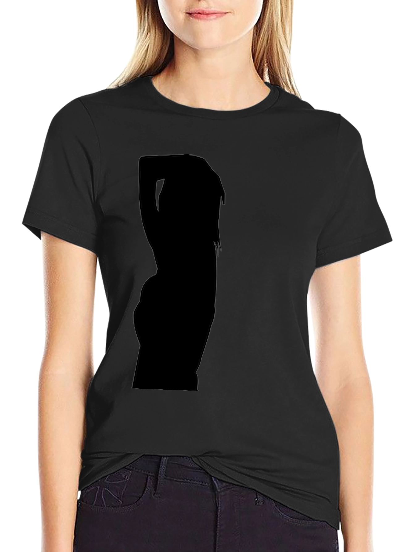 Black Men's Black Graphic Tee view 2