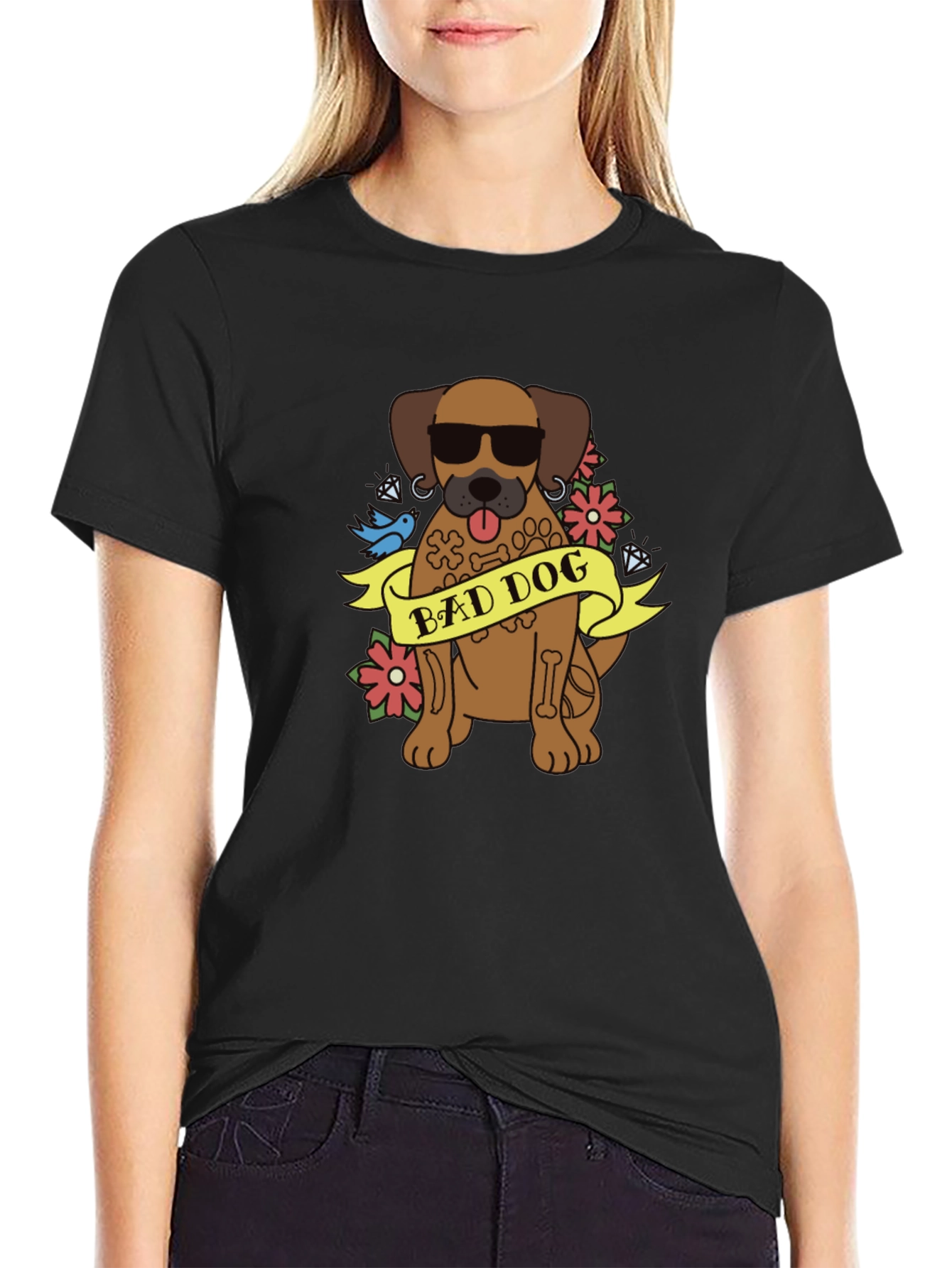 Bad Dog Graphic T-Shirt - Cool Canine Tee - 2