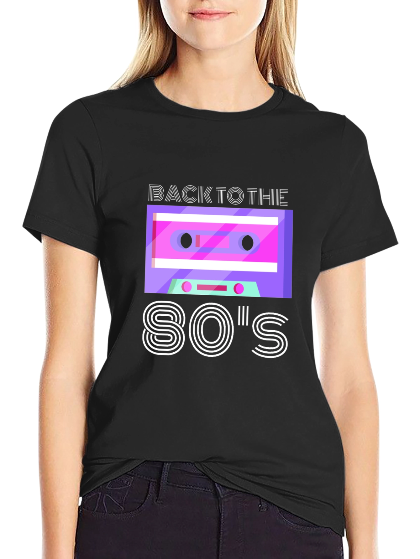 Black Back to the 80's Graphic Tee view 2